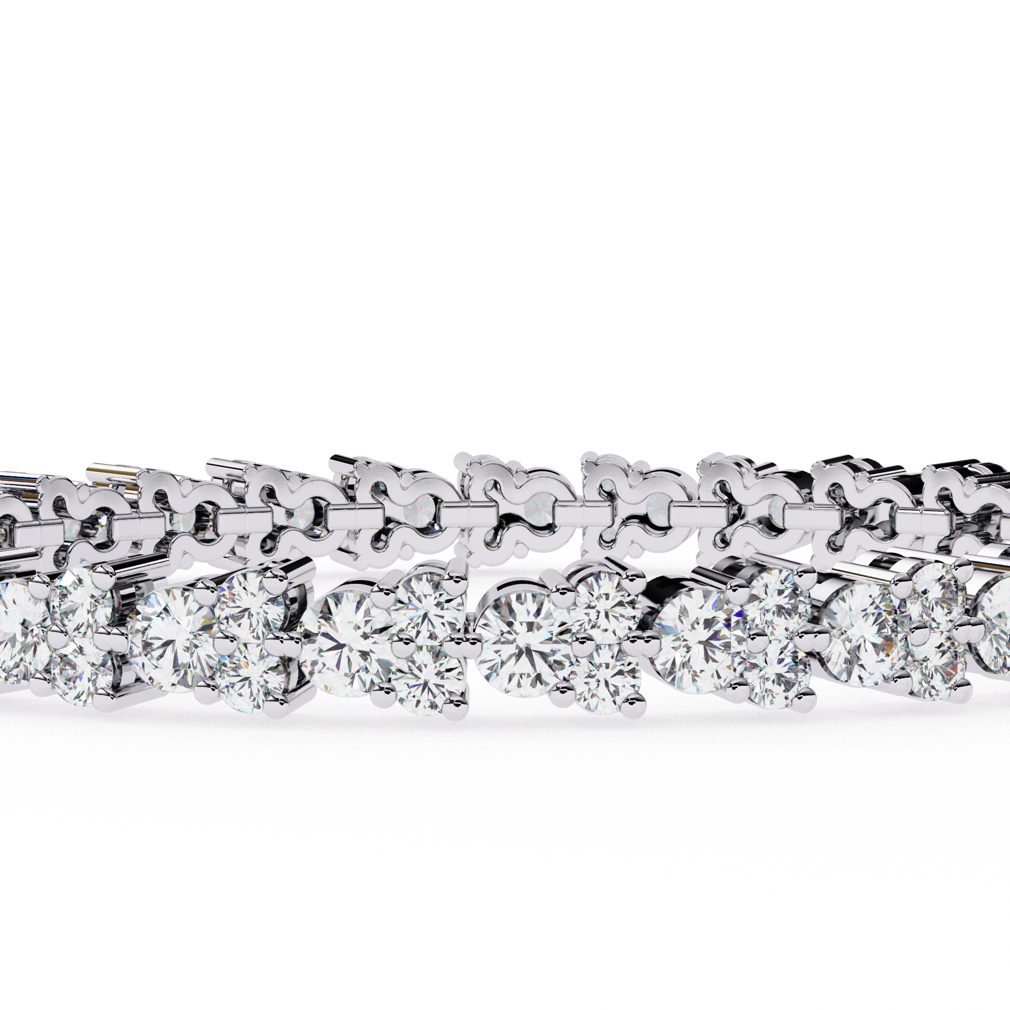 Trio Round Lab Grown Diamonds Bracelet