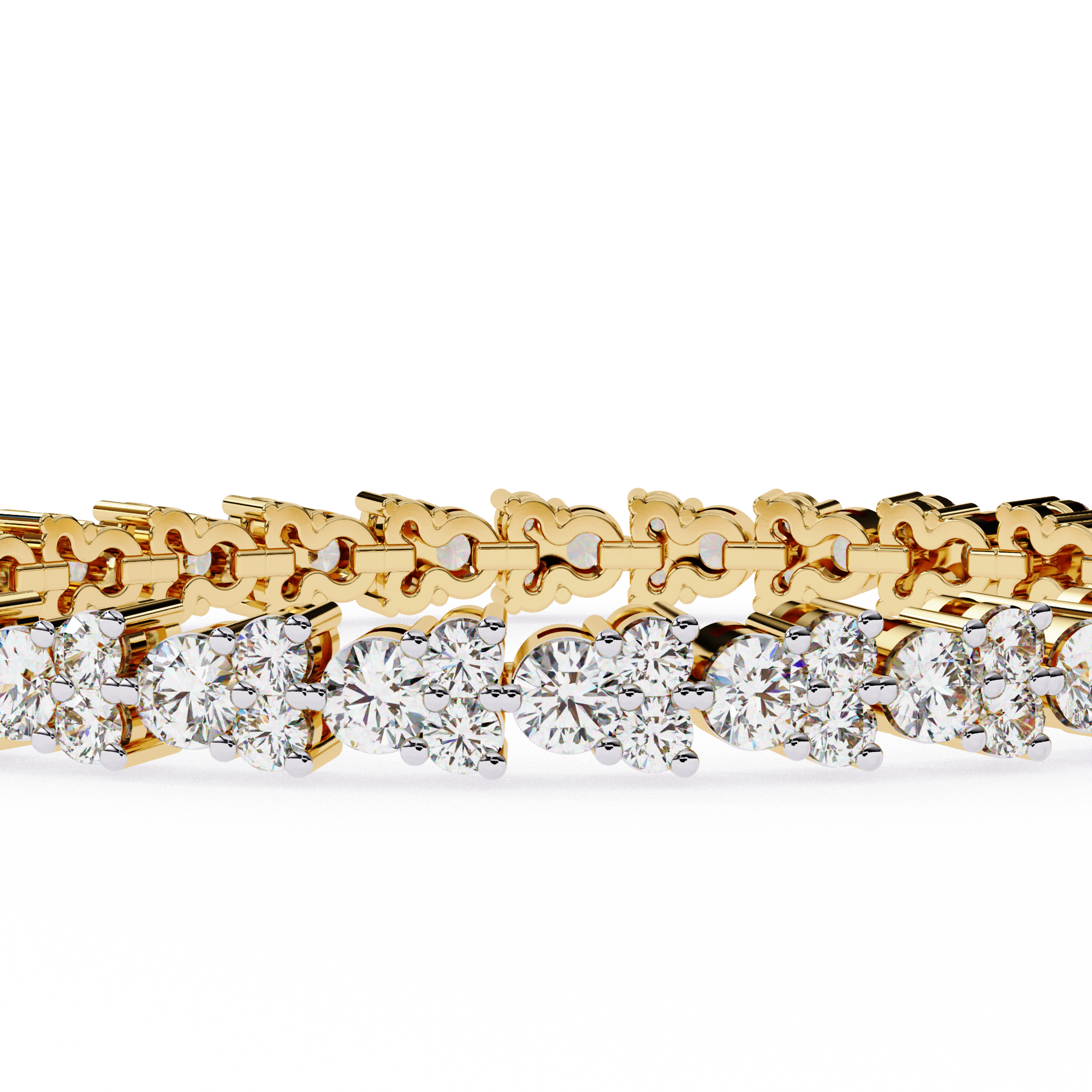 Trio Round Lab Grown Diamonds Bracelet