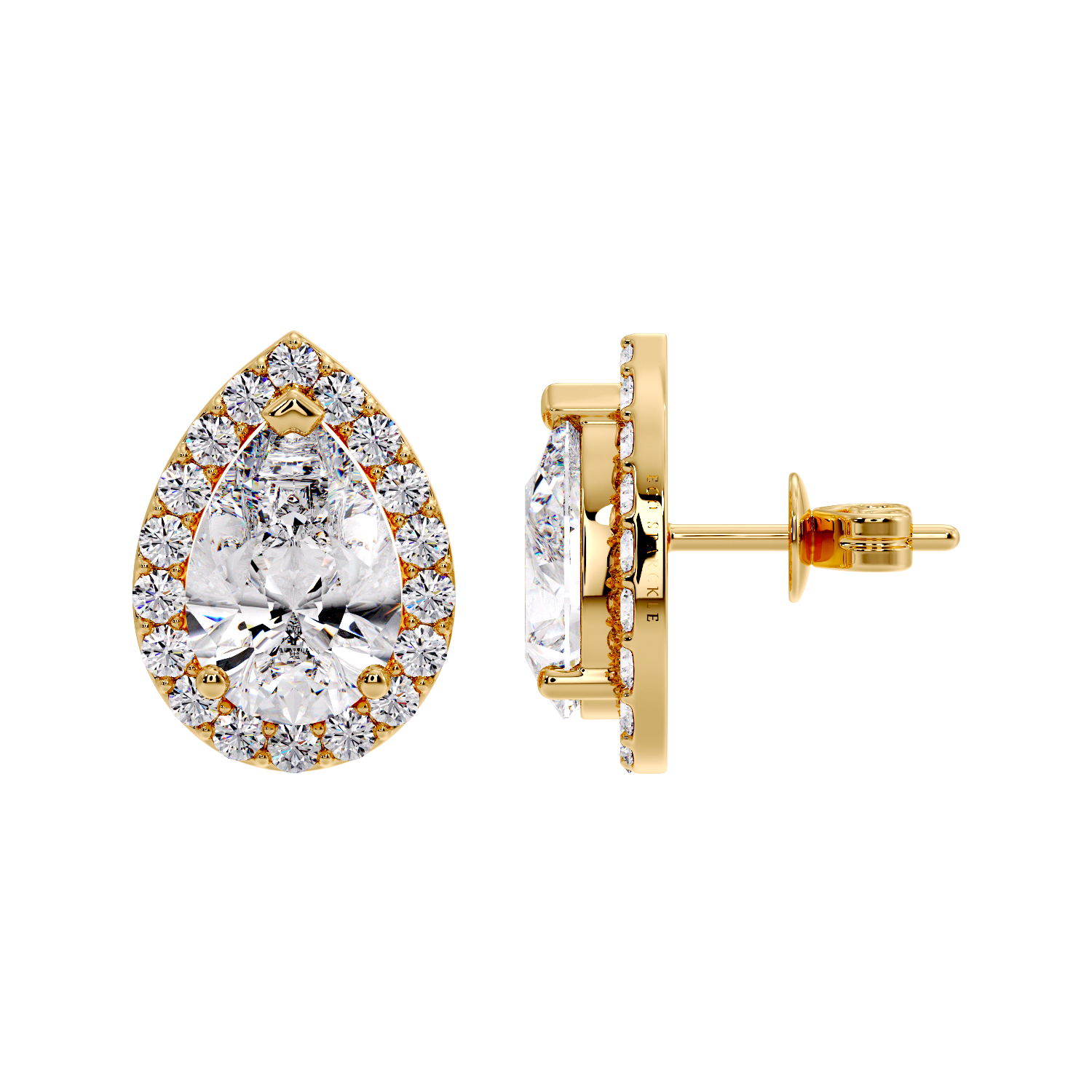PEAR HALO EARRING