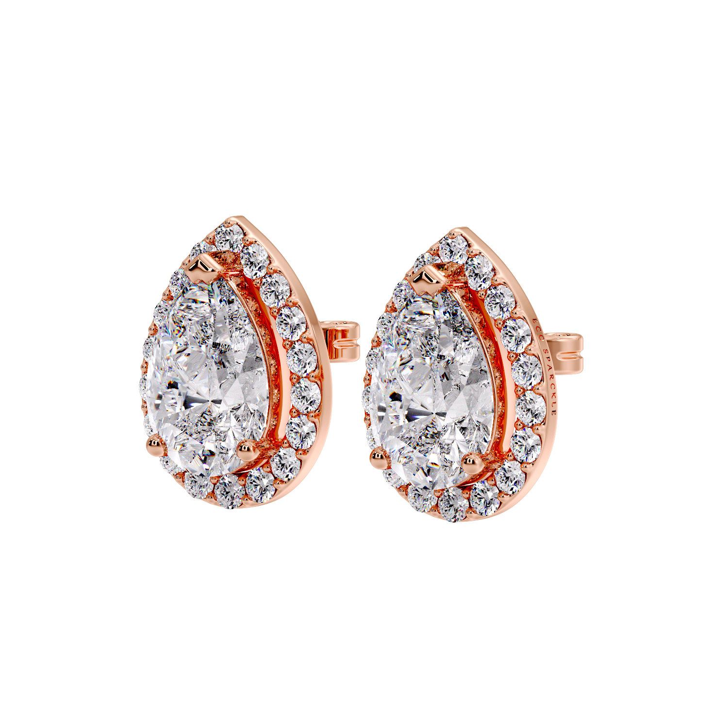 PEAR HALO EARRING