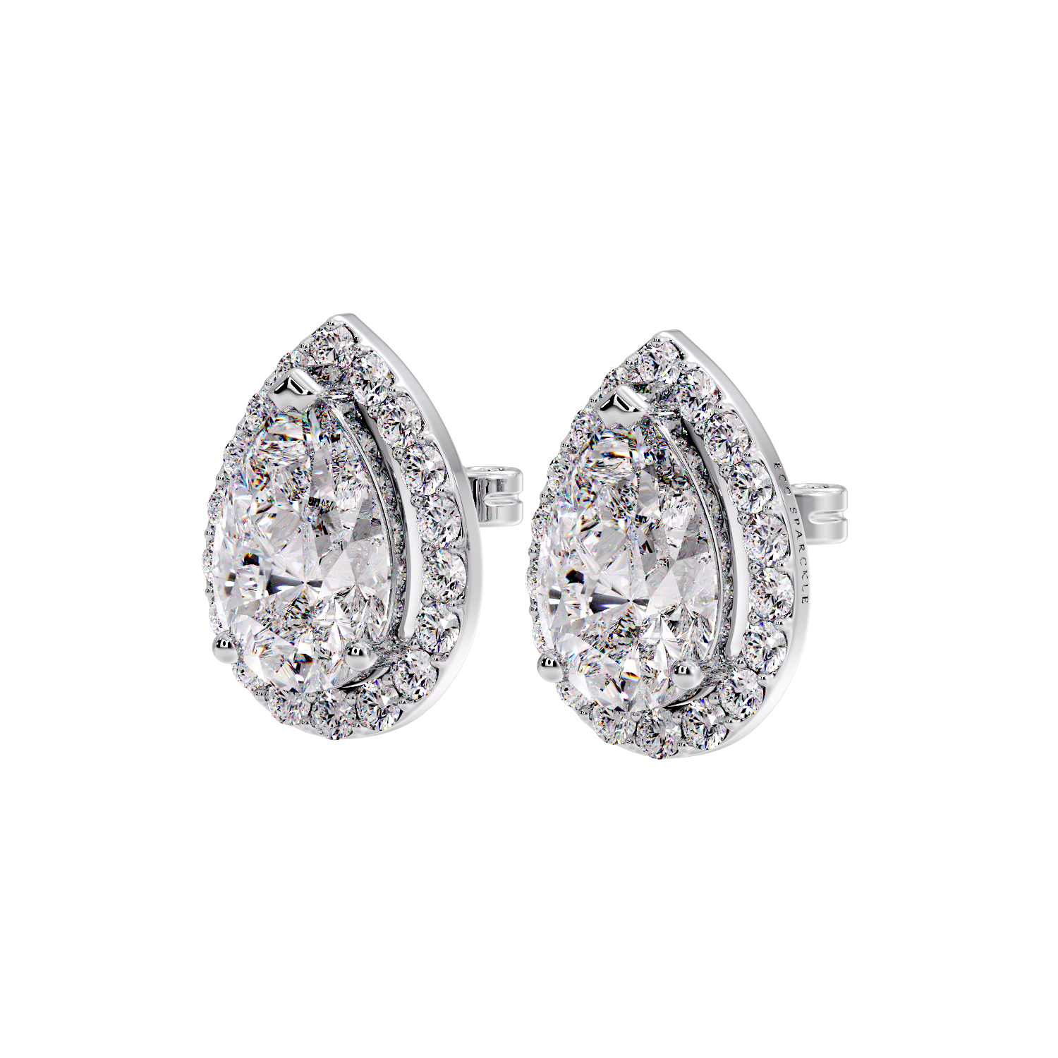 PEAR HALO EARRING