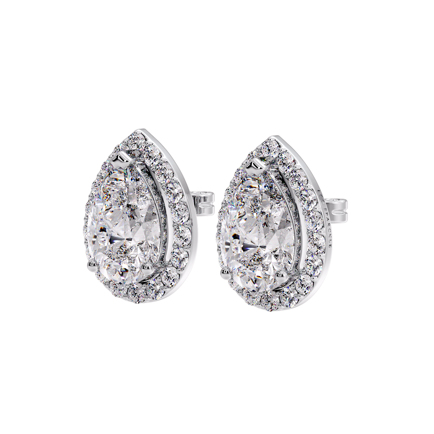 PEAR HALO EARRING