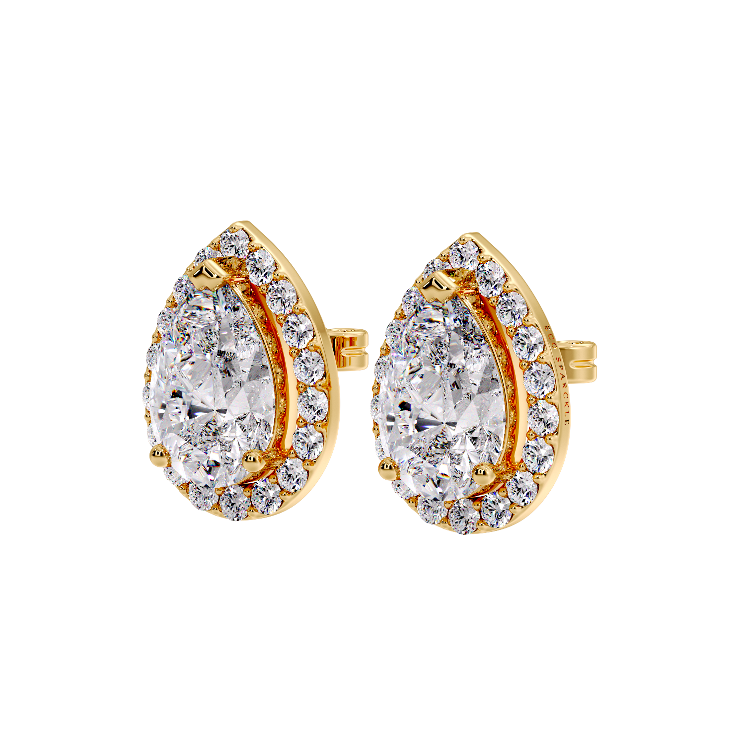 PEAR HALO EARRING