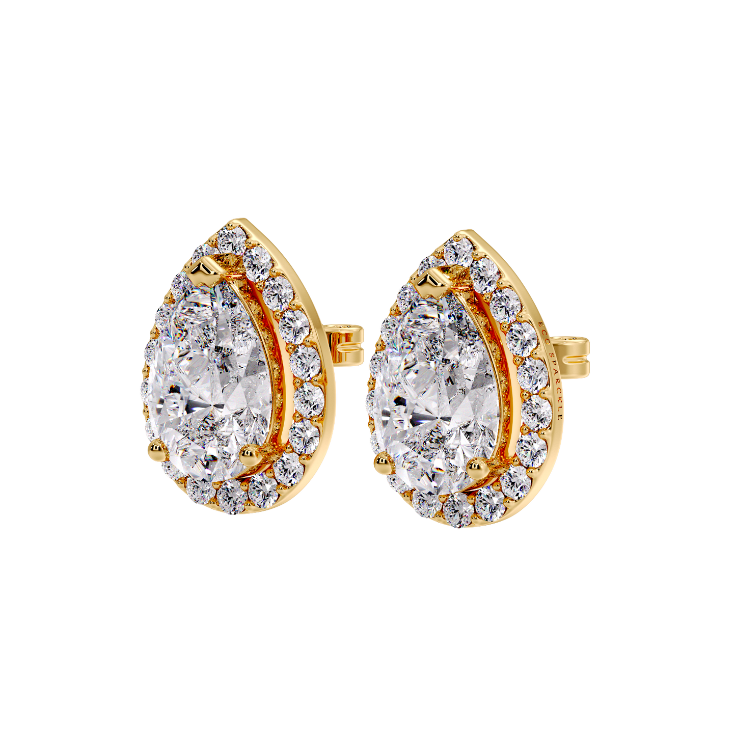 PEAR HALO EARRING