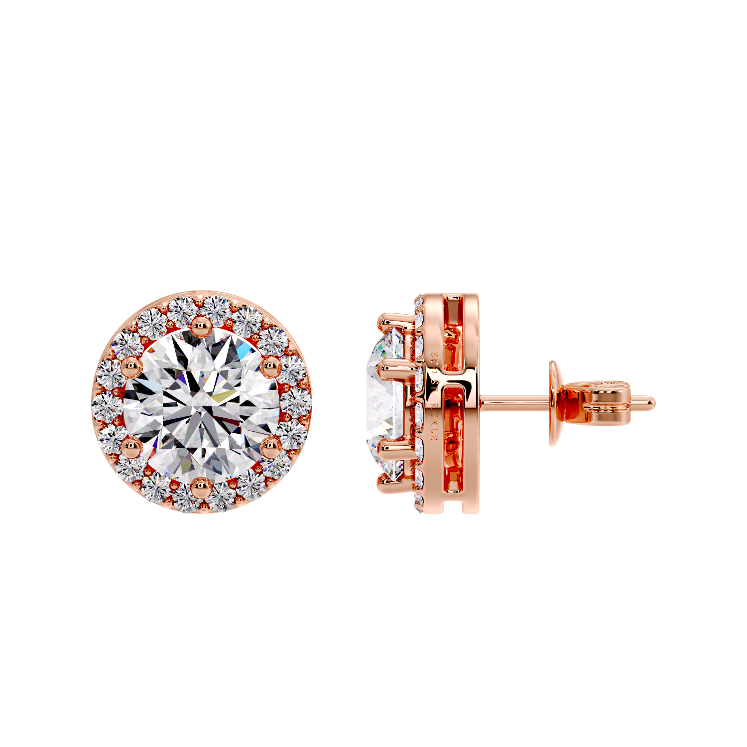 ROUND HALO EARRING