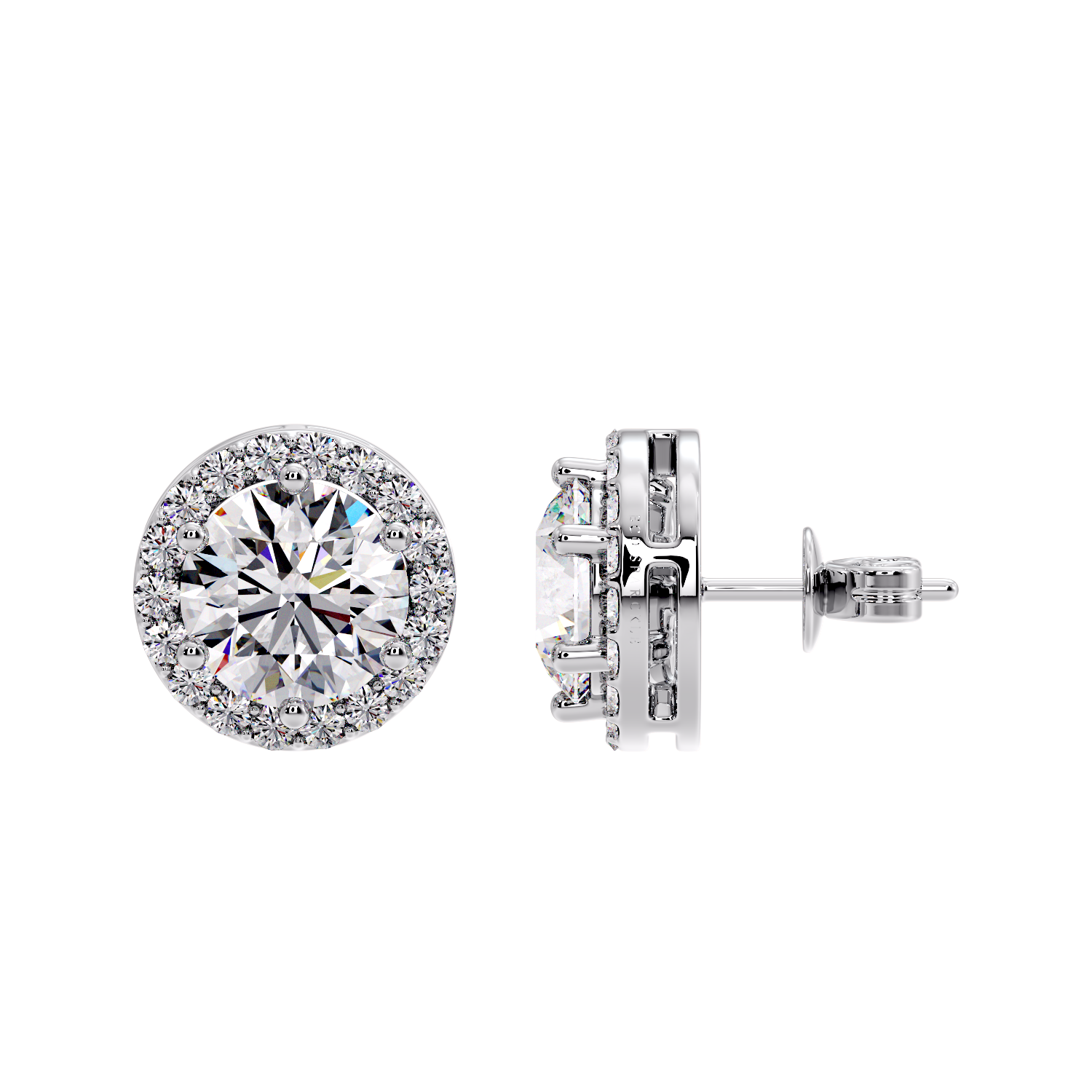 ROUND HALO EARRING