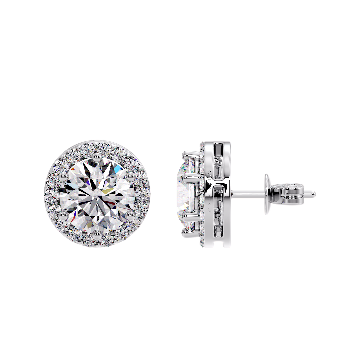 ROUND HALO EARRING