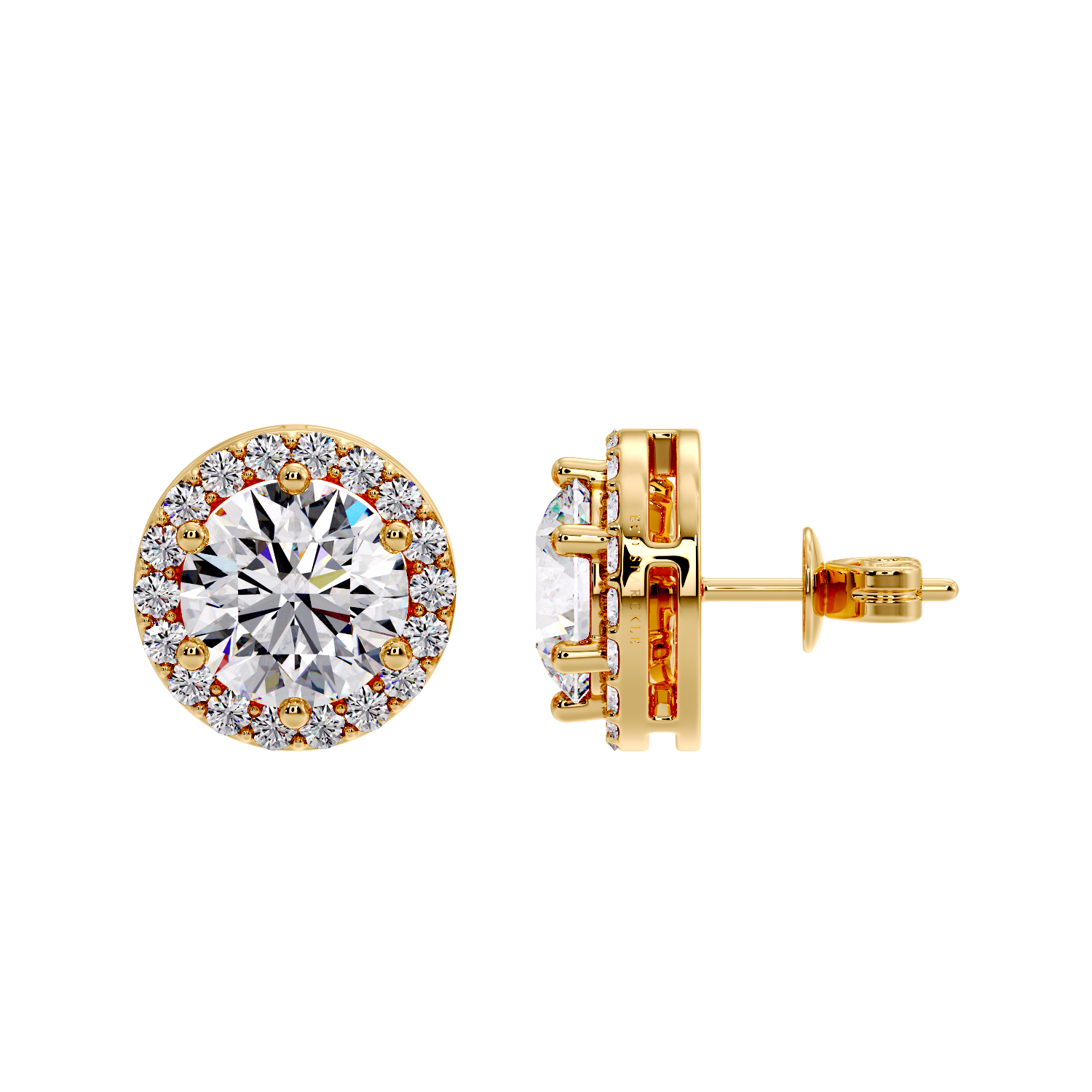 ROUND HALO EARRING