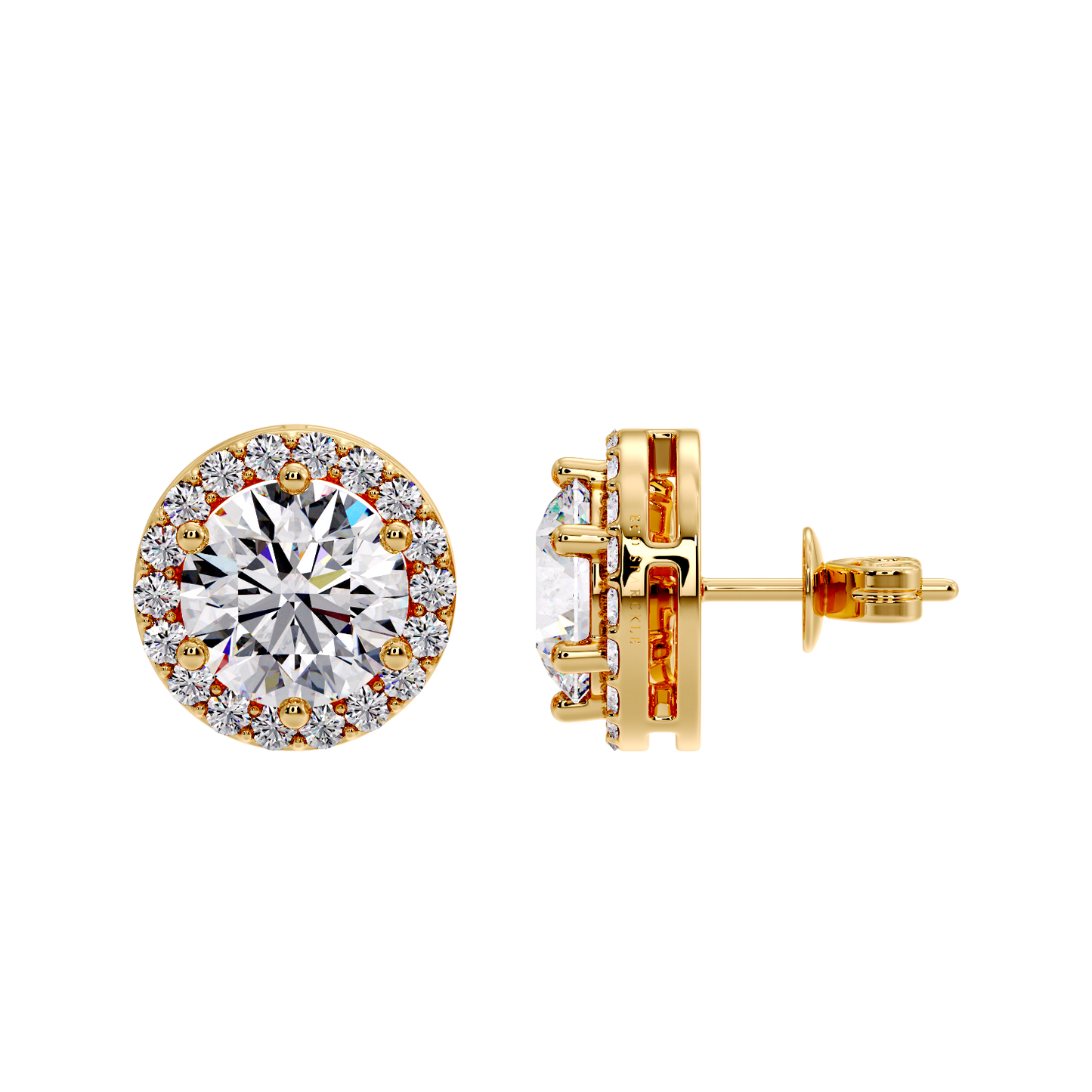 ROUND HALO EARRING