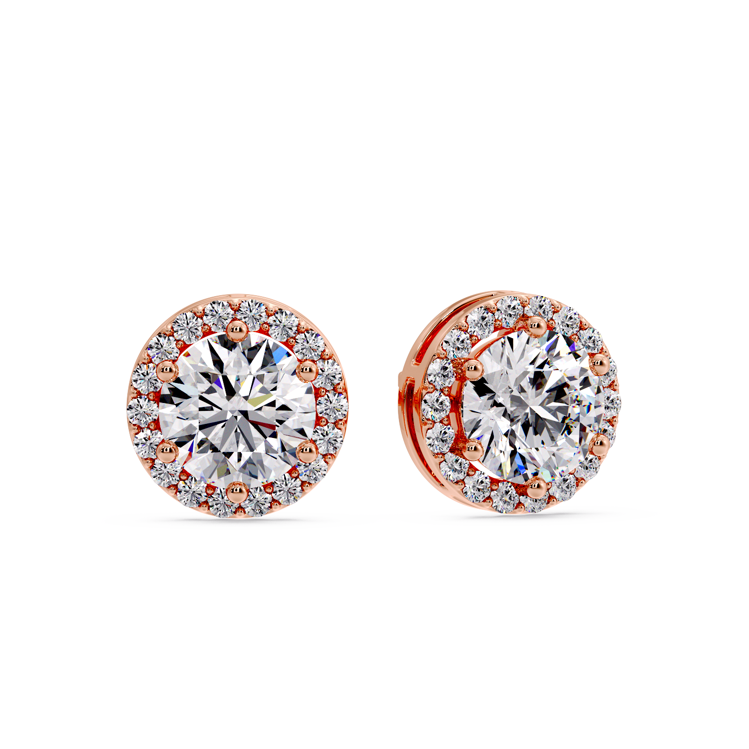 ROUND HALO EARRING