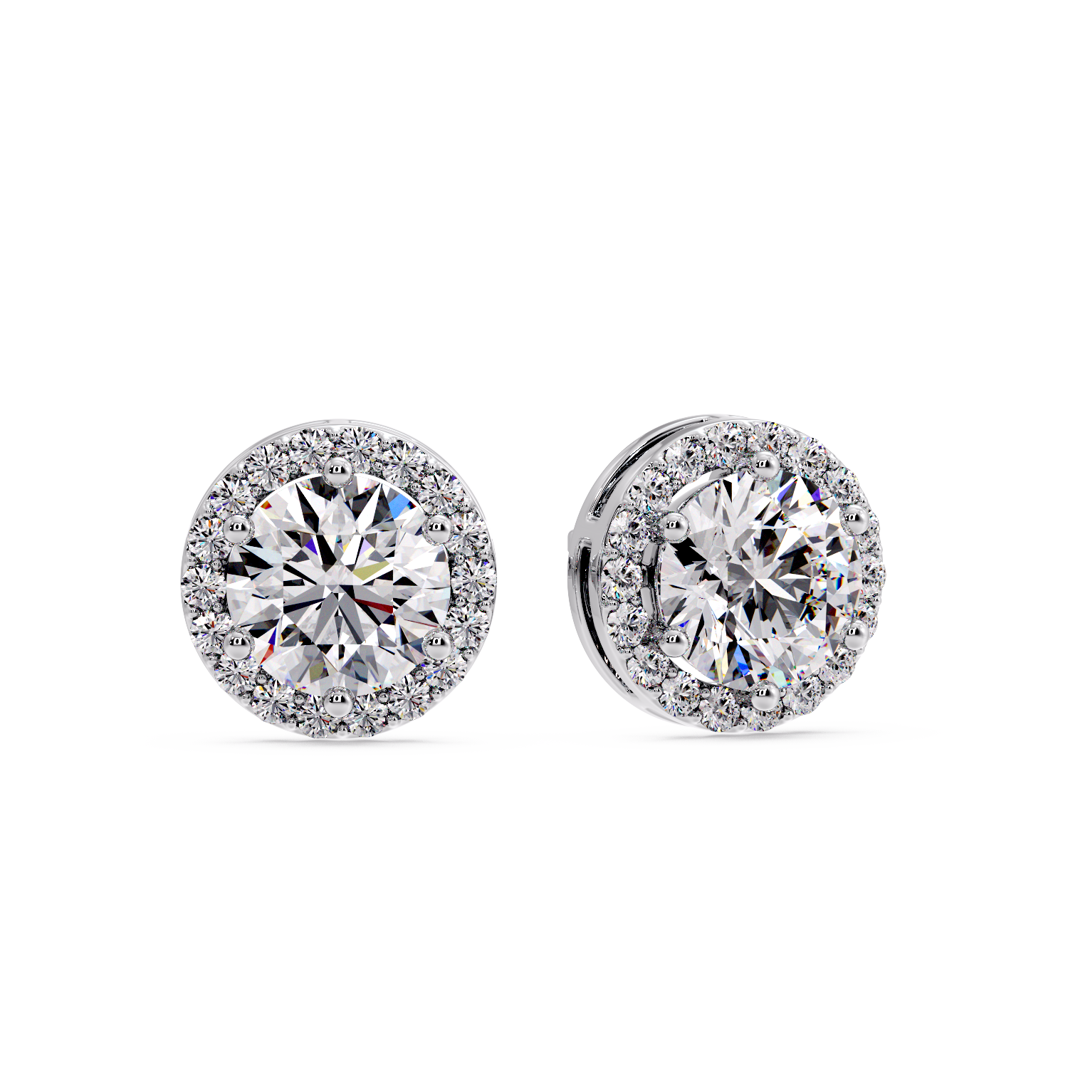 ROUND HALO EARRING