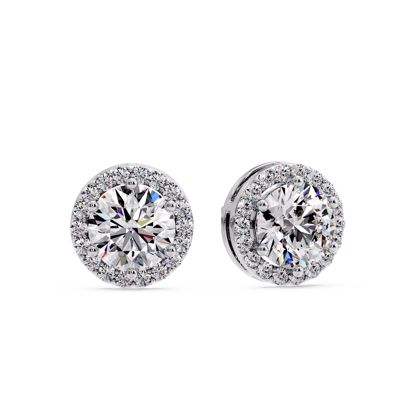 ROUND HALO EARRING