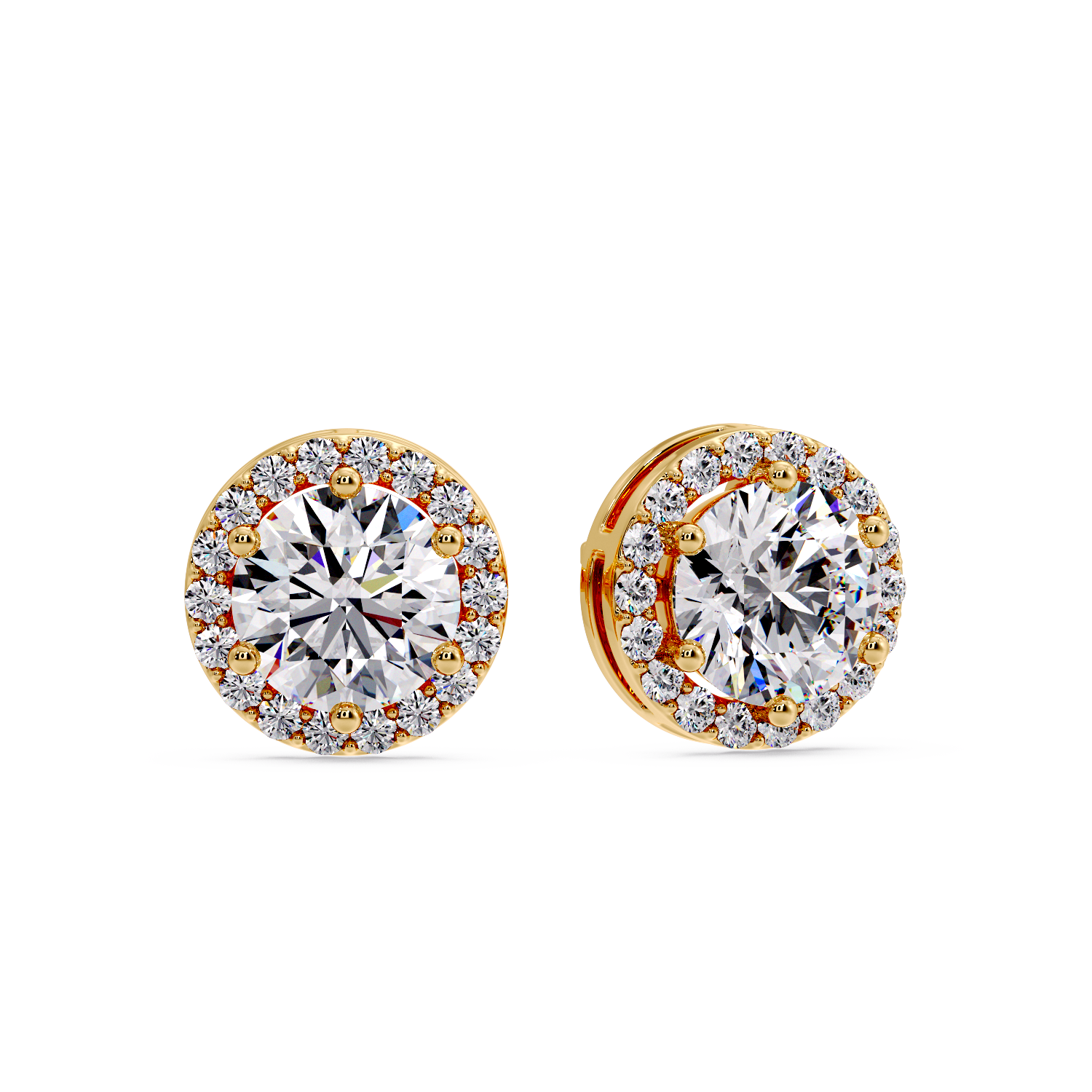 ROUND HALO EARRING