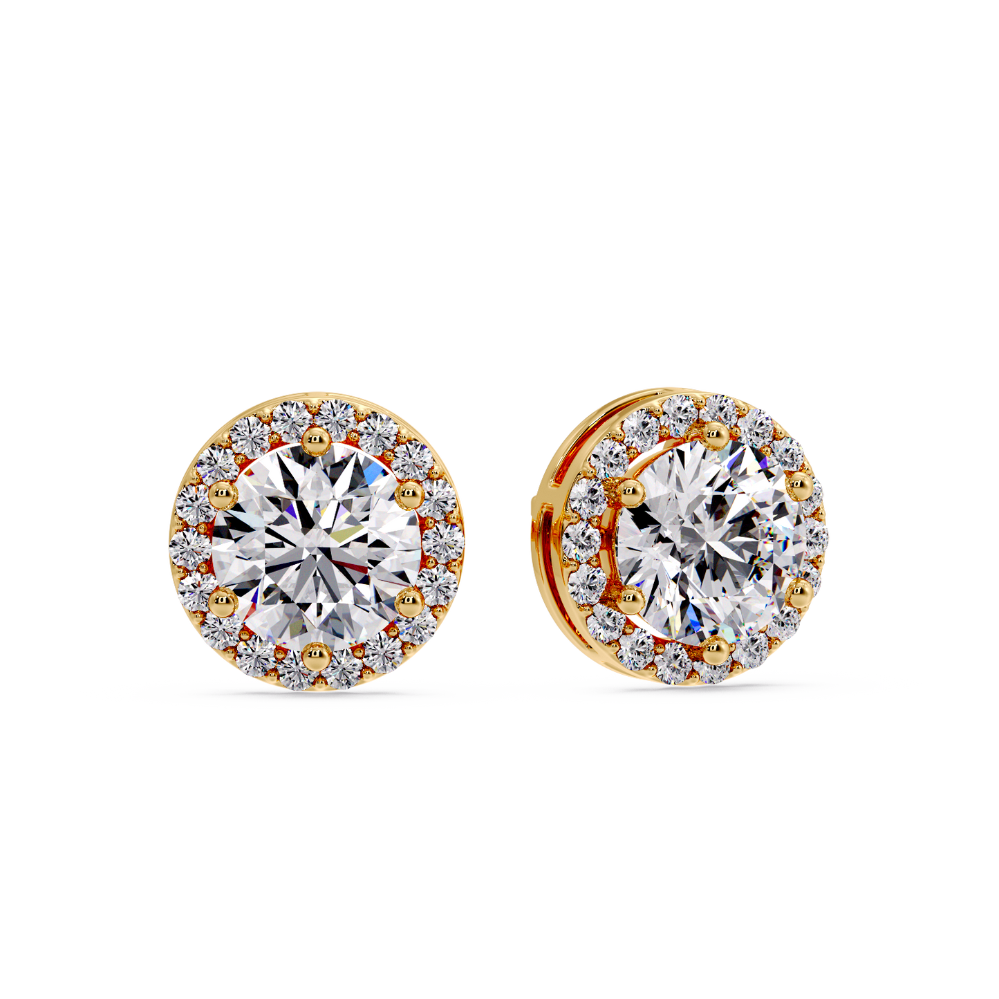 ROUND HALO EARRING