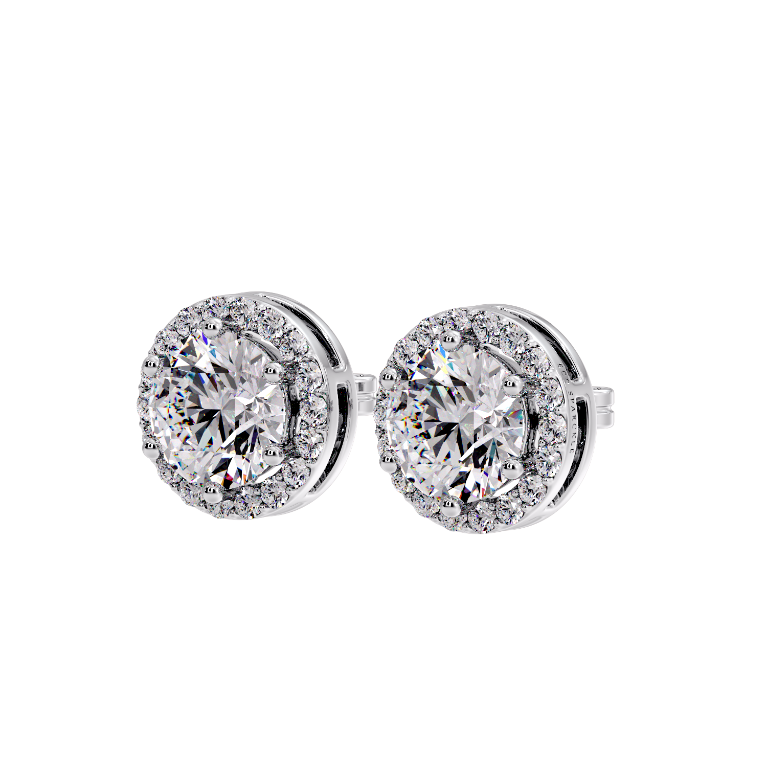 ROUND HALO EARRING