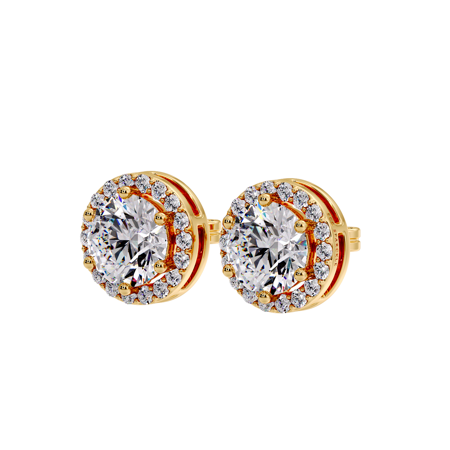 ROUND HALO EARRING