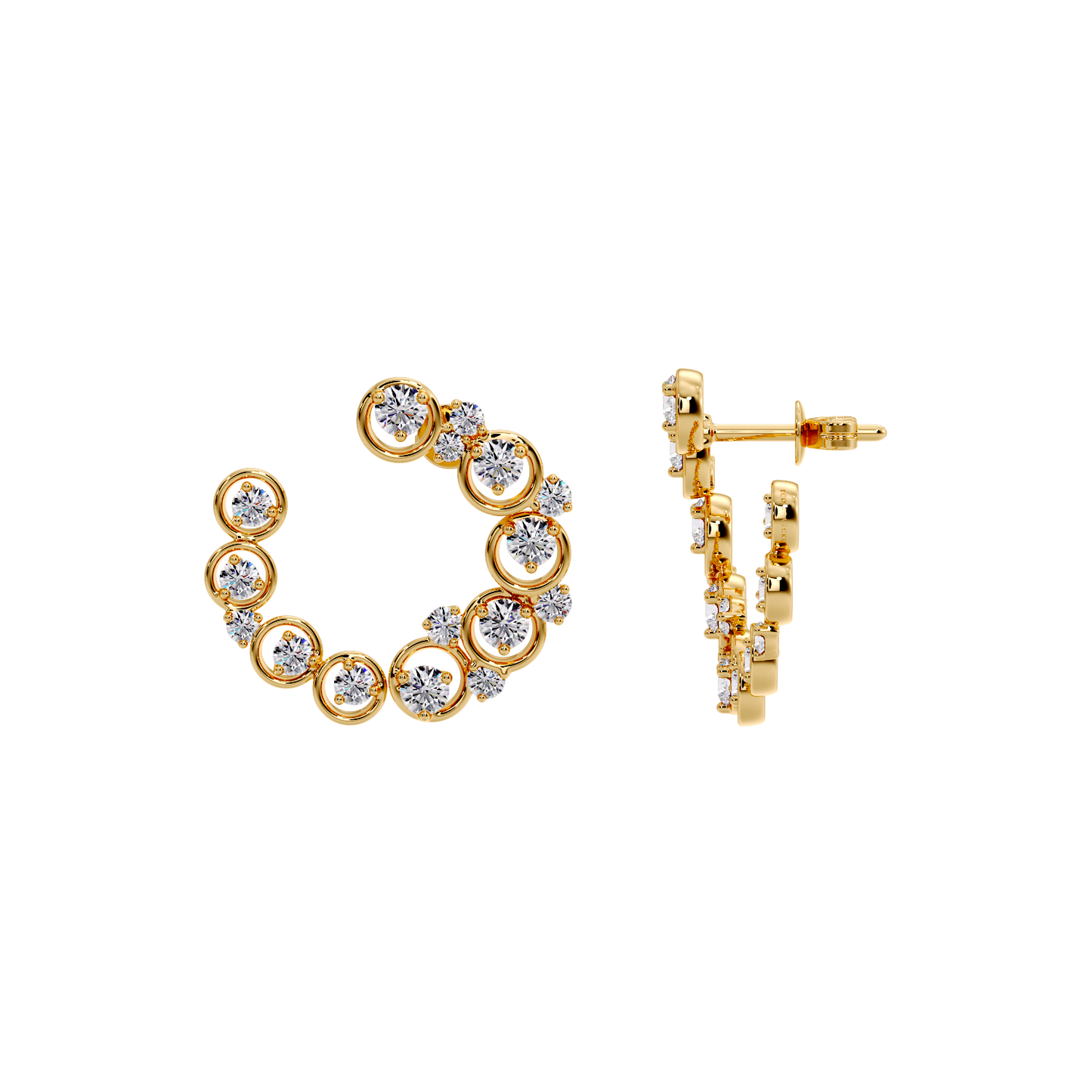 EARRING WITH SMALL ROUND