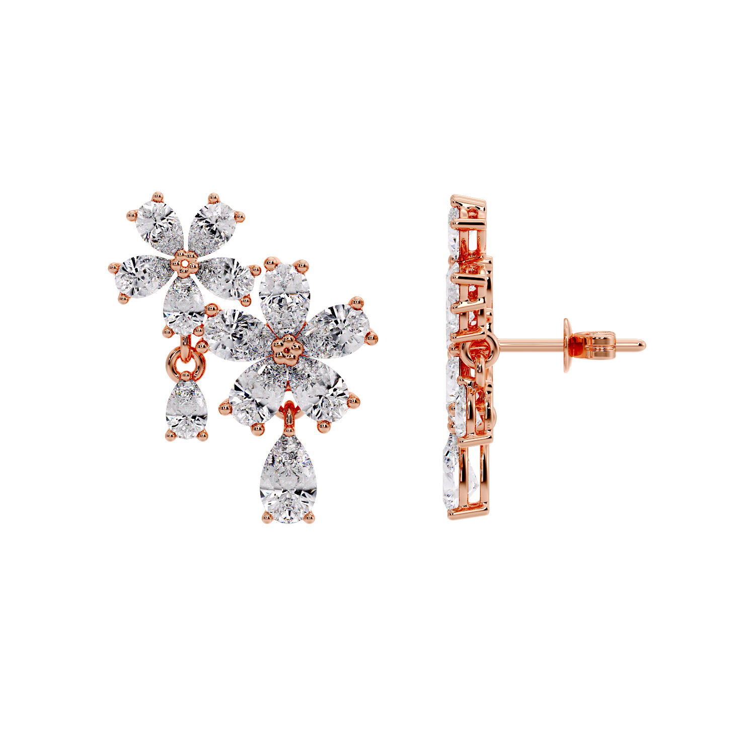 pear flower earring