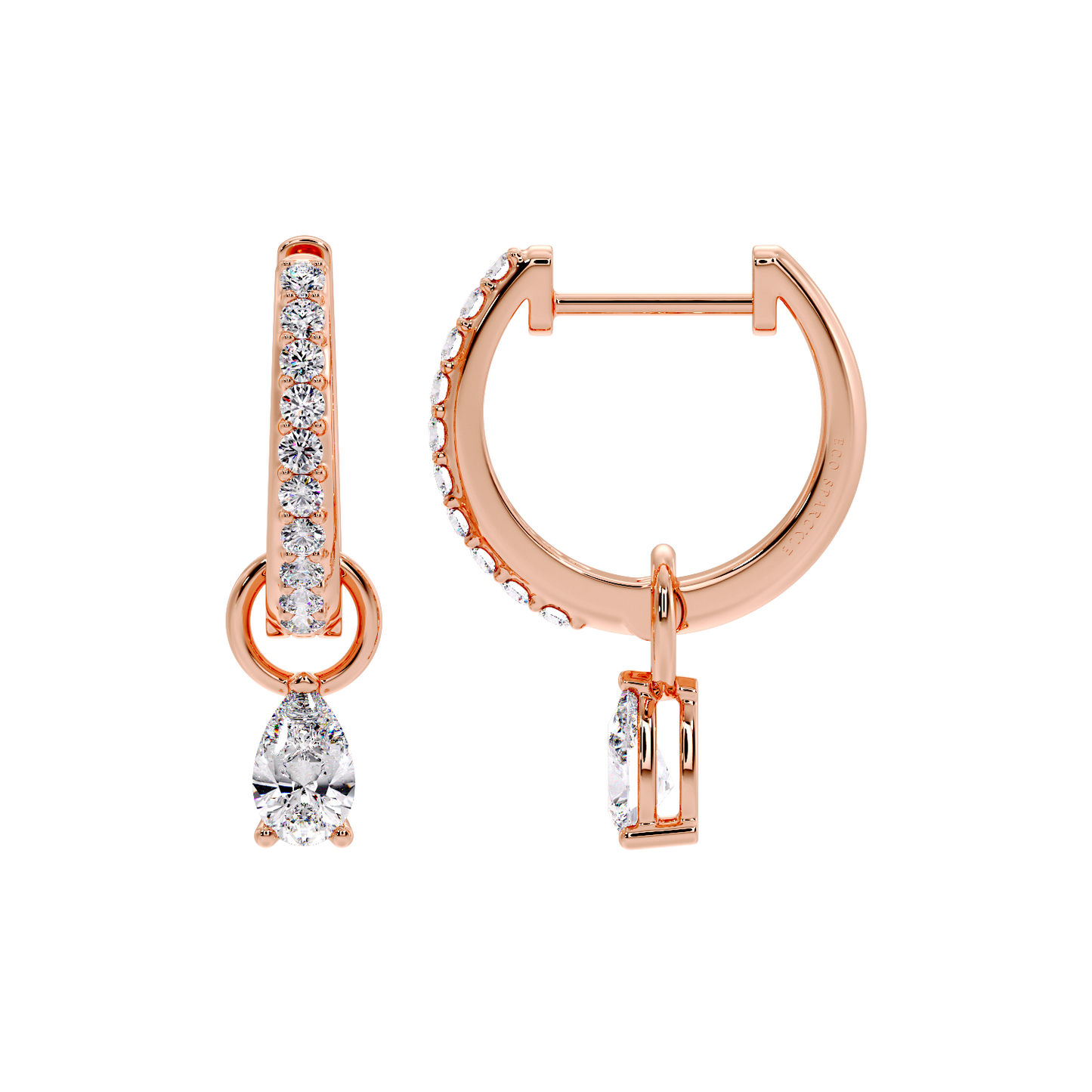 DROP PEAR EARRING