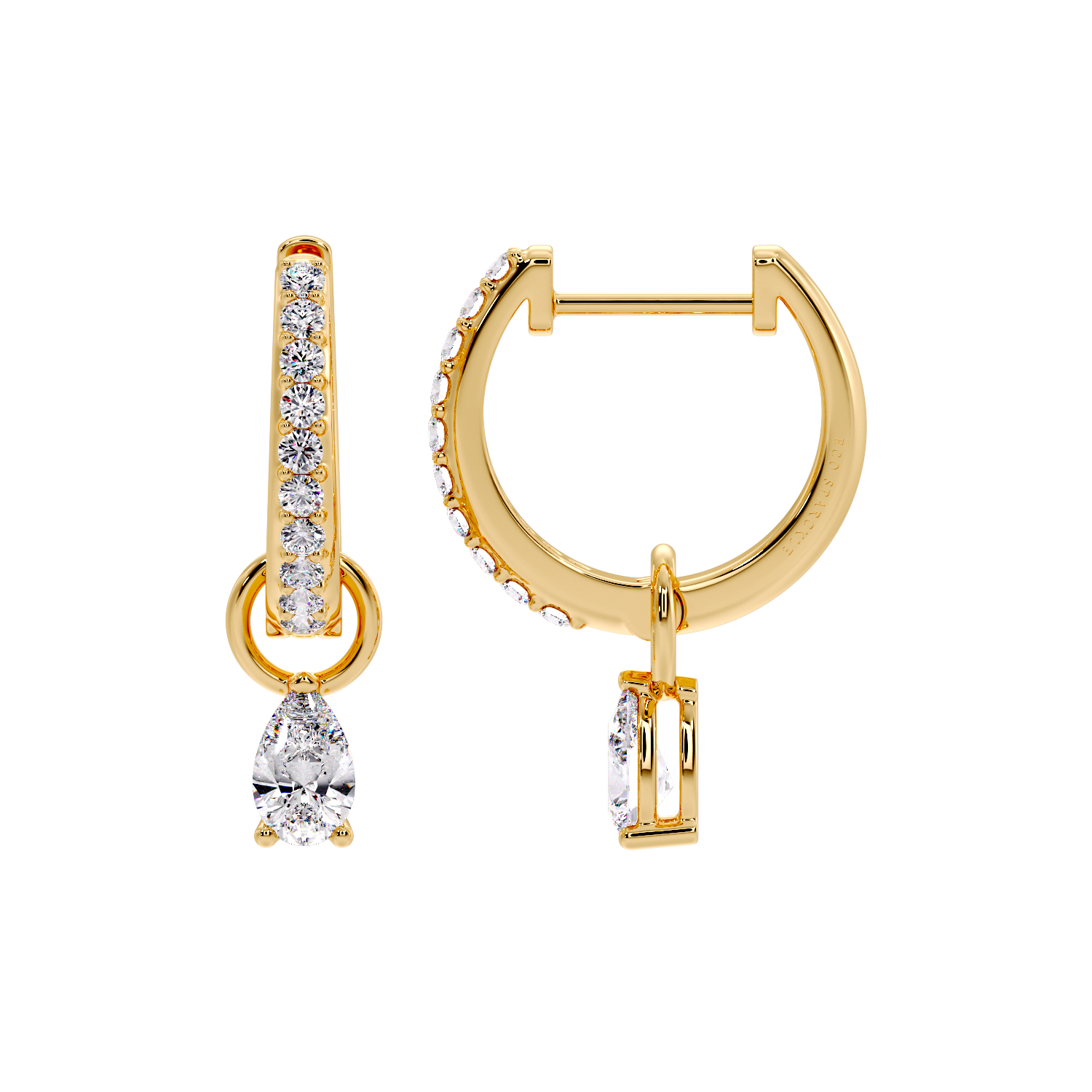 DROP PEAR EARRING