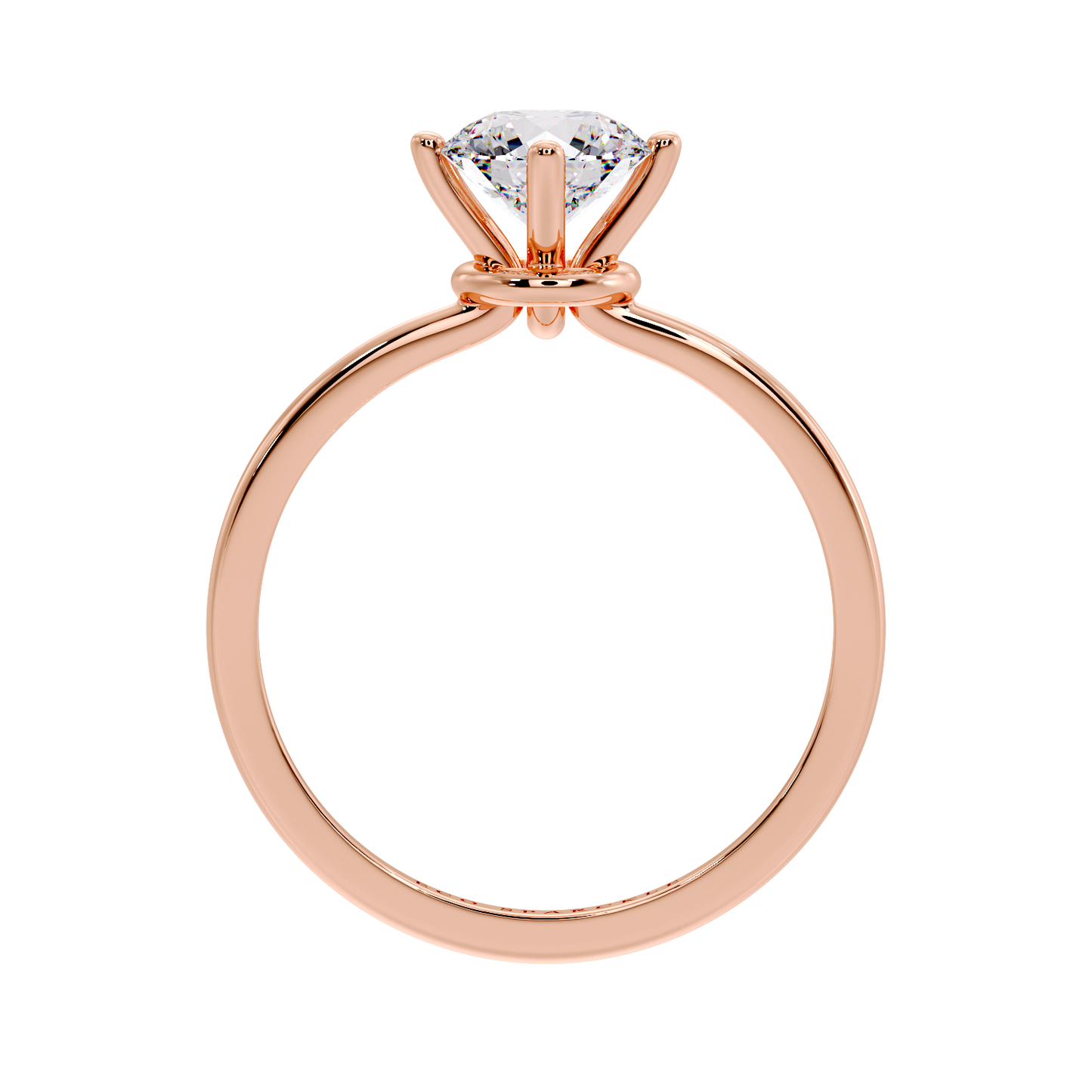 UNDER RING ROUND DIAMOND SOLITAIRE RING