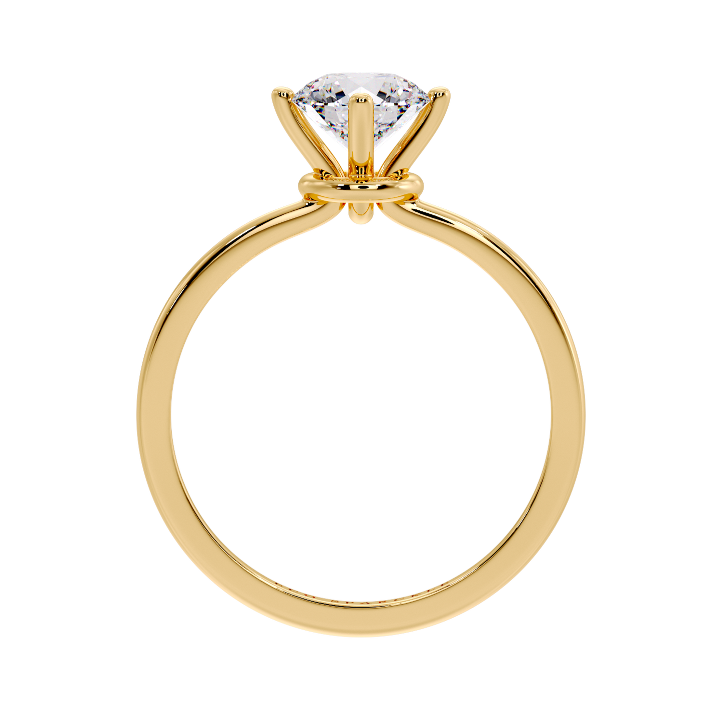 UNDER RING ROUND DIAMOND SOLITAIRE RING