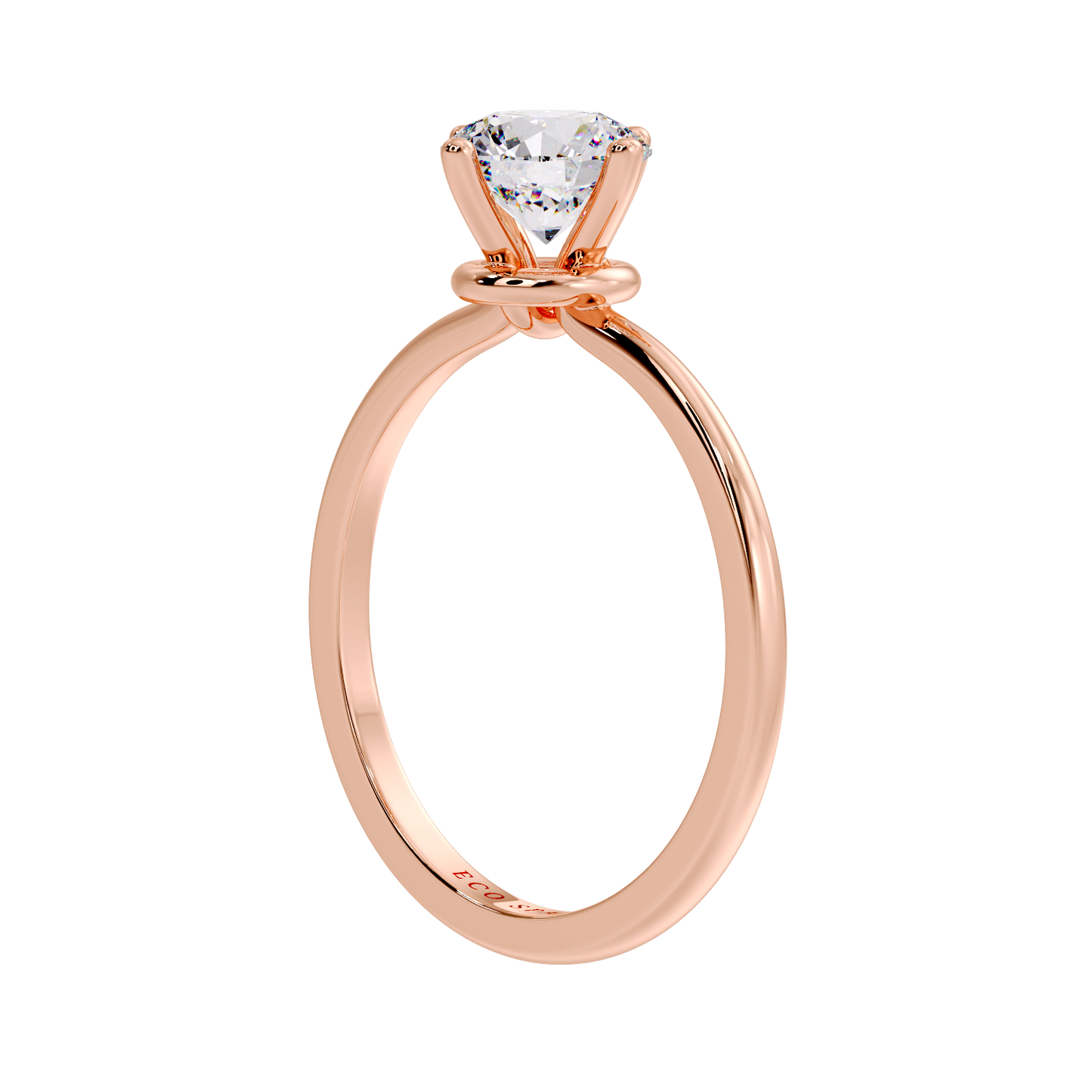 UNDER RING ROUND DIAMOND SOLITAIRE RING