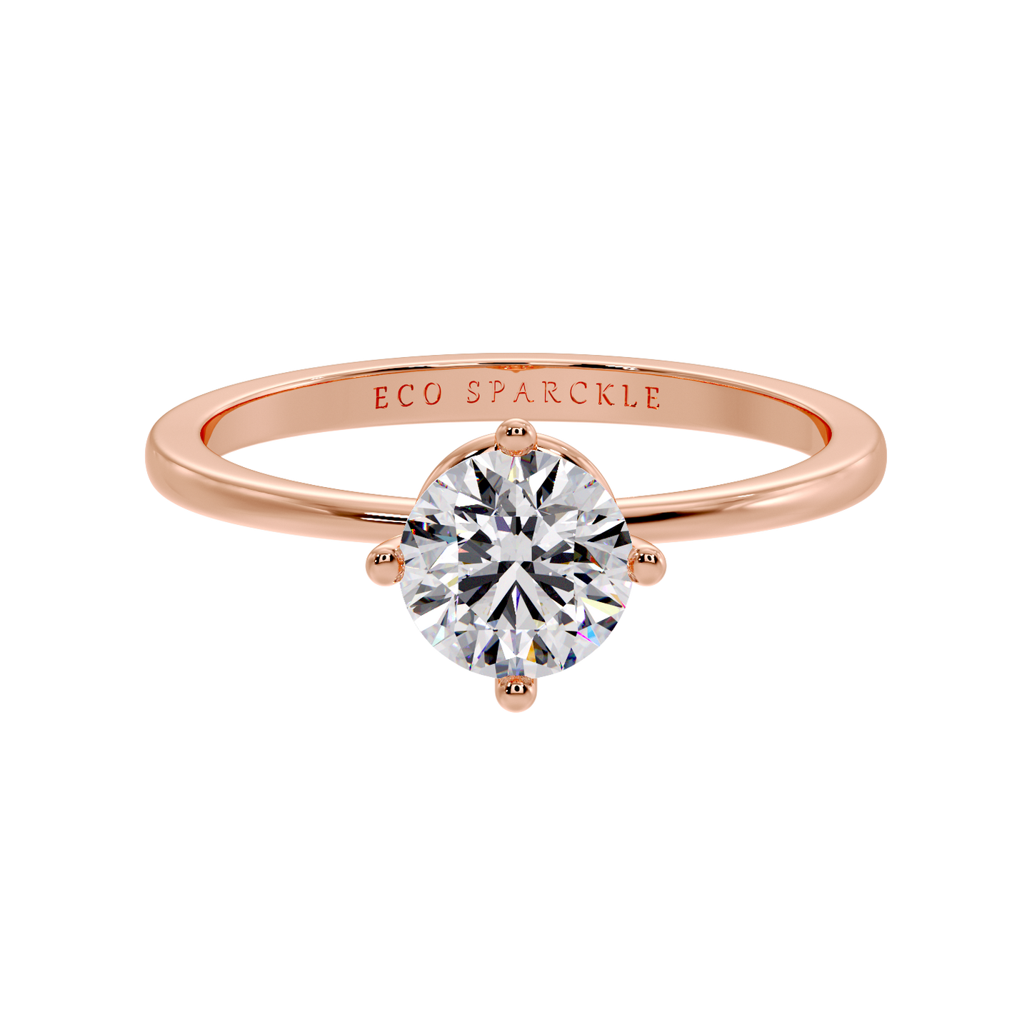 UNDER RING ROUND DIAMOND SOLITAIRE RING