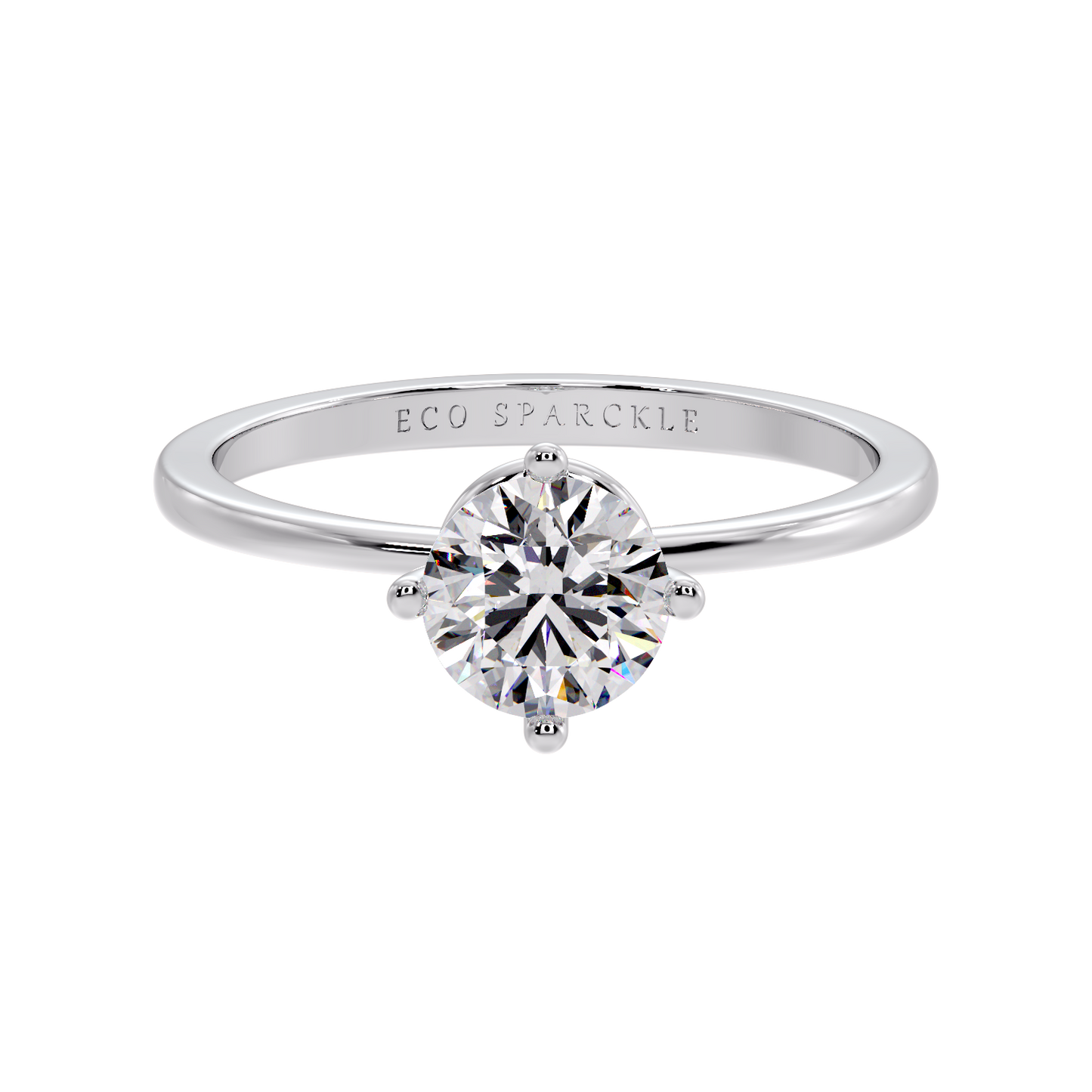 UNDER RING ROUND DIAMOND SOLITAIRE RING