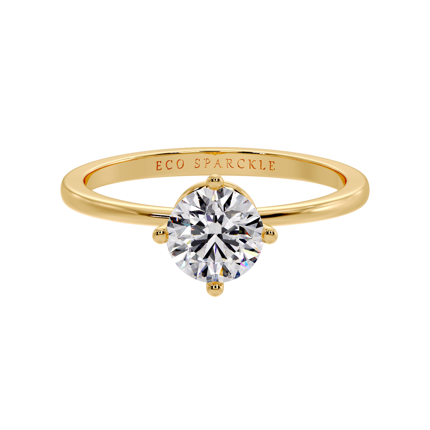 UNDER RING ROUND DIAMOND SOLITAIRE RING