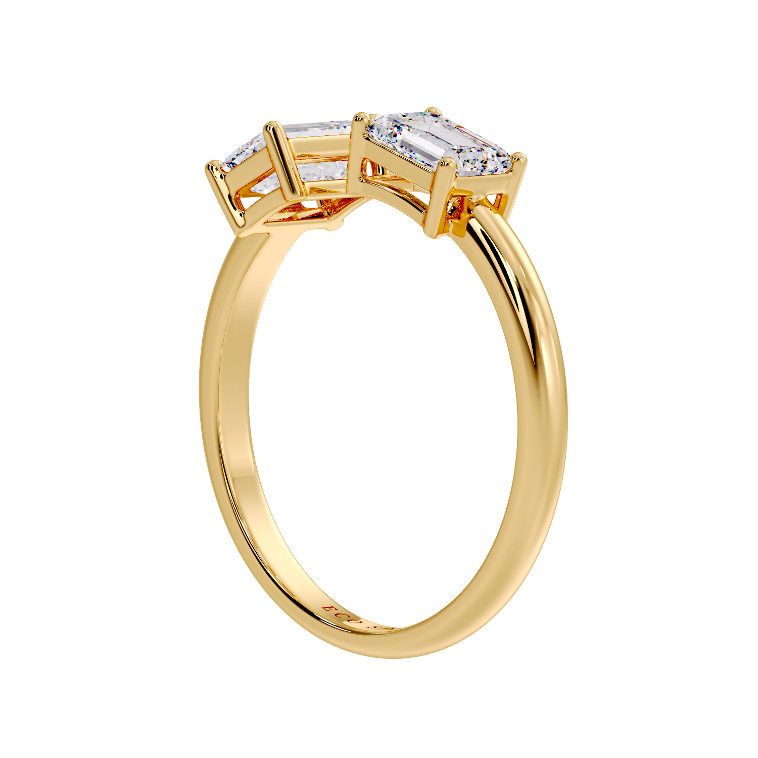 TWO STONE RING WITH TWO EMERALD