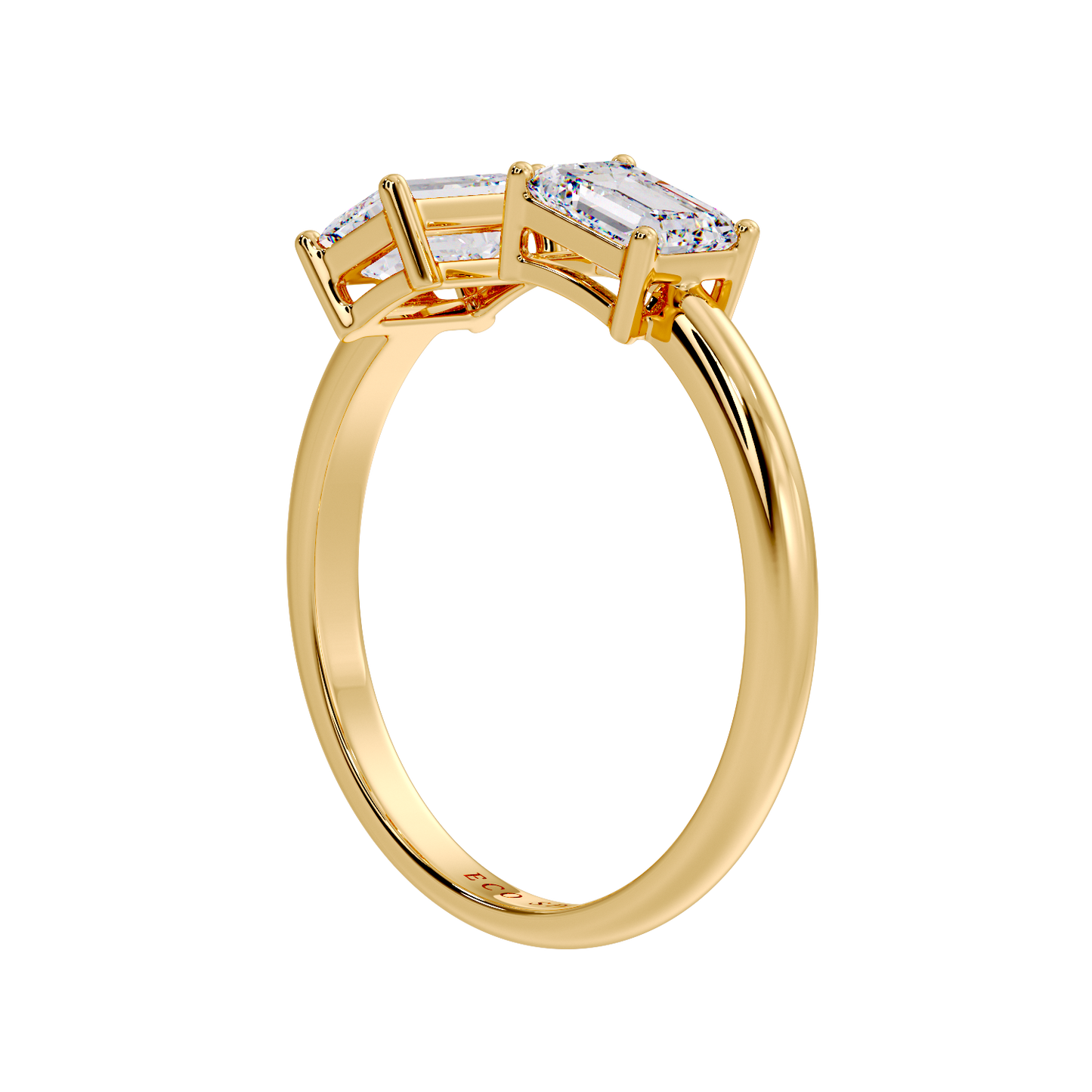 TWO STONE RING WITH TWO EMERALD
