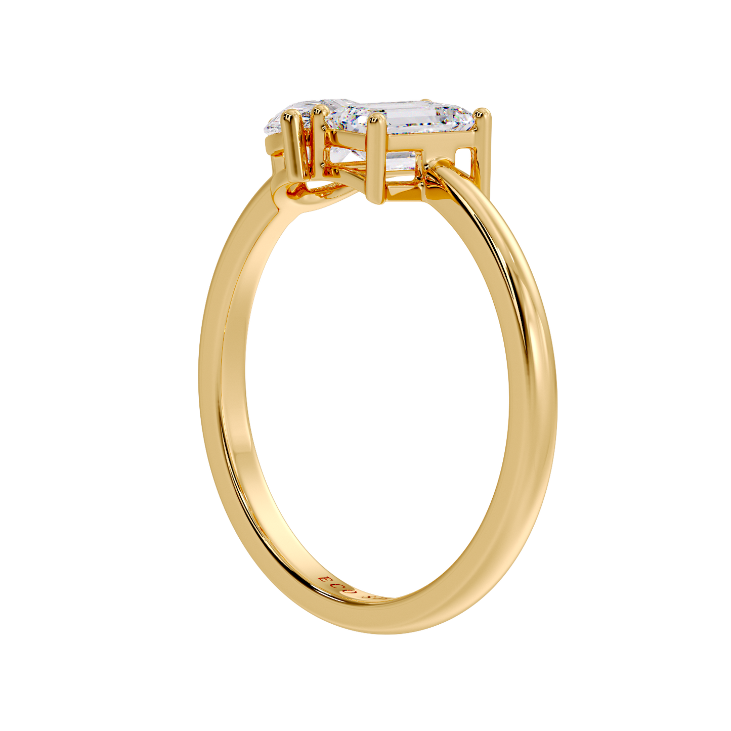 TWO STONE RING EMERALD & PEAR
