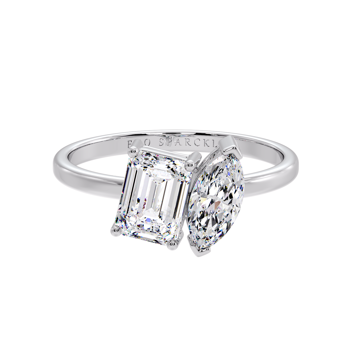 marquise and emerald ring