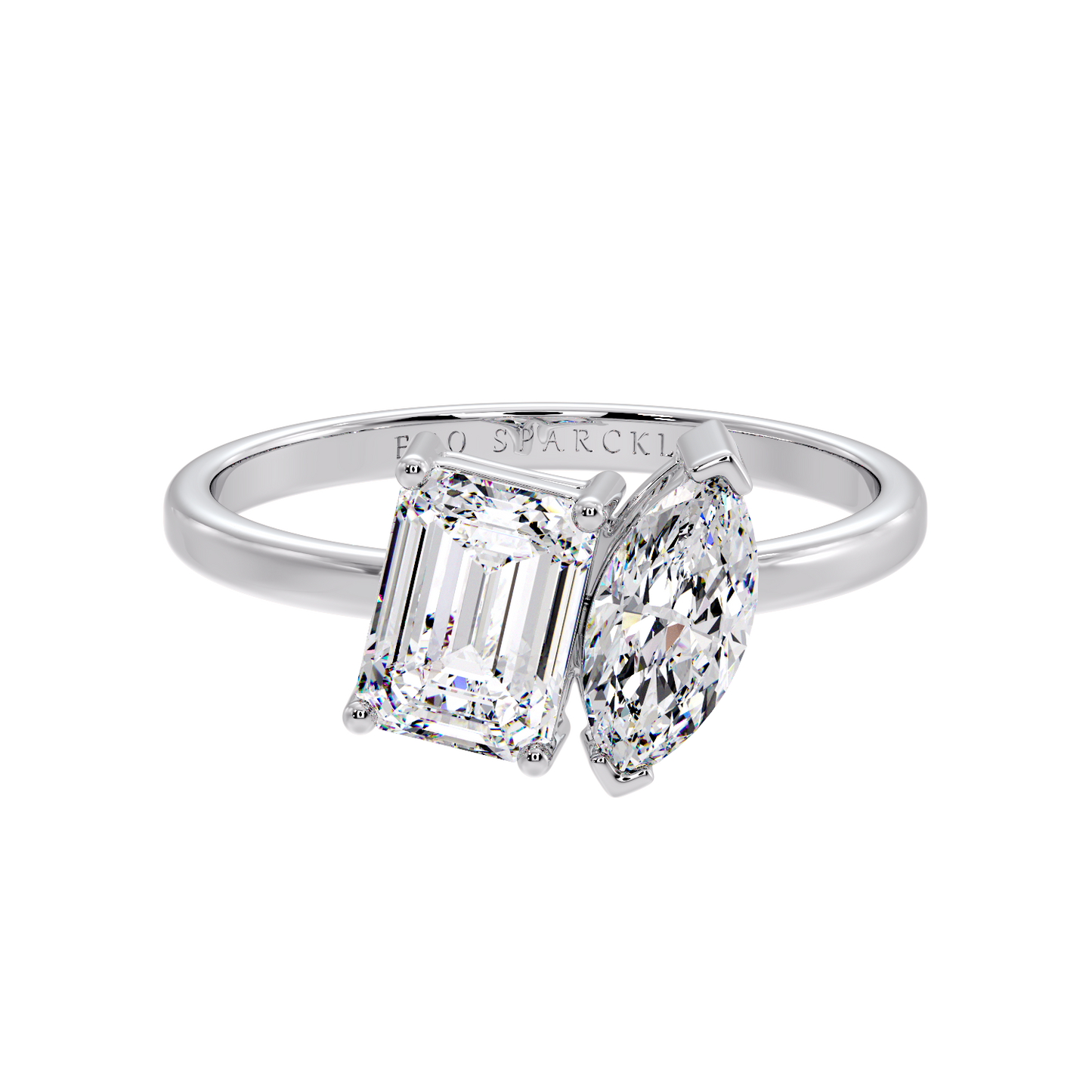 marquise and emerald ring