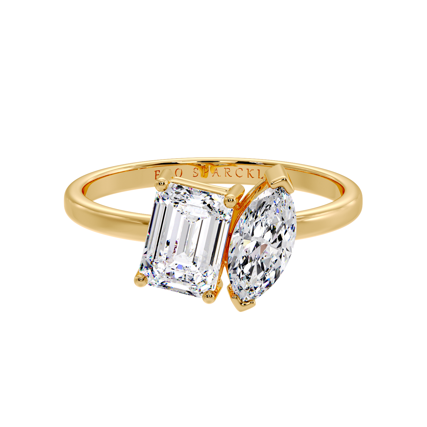 marquise and emerald ring
