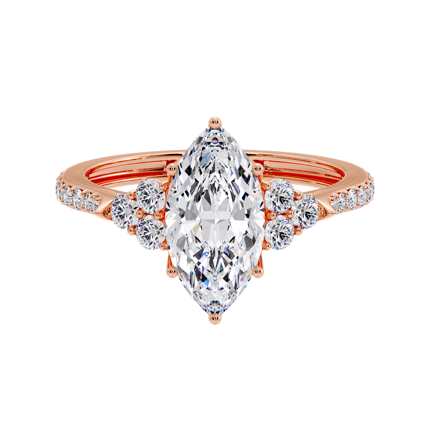 MARQUISE AND SIDE DIAMOND RING