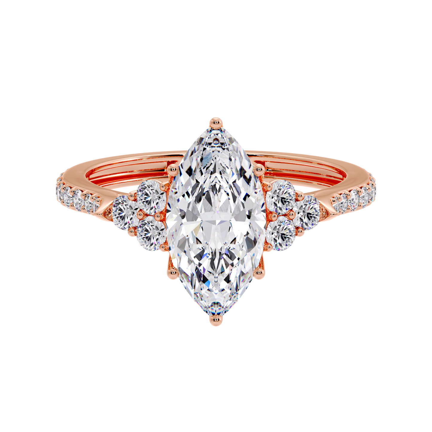 MARQUISE AND SIDE DIAMOND RING