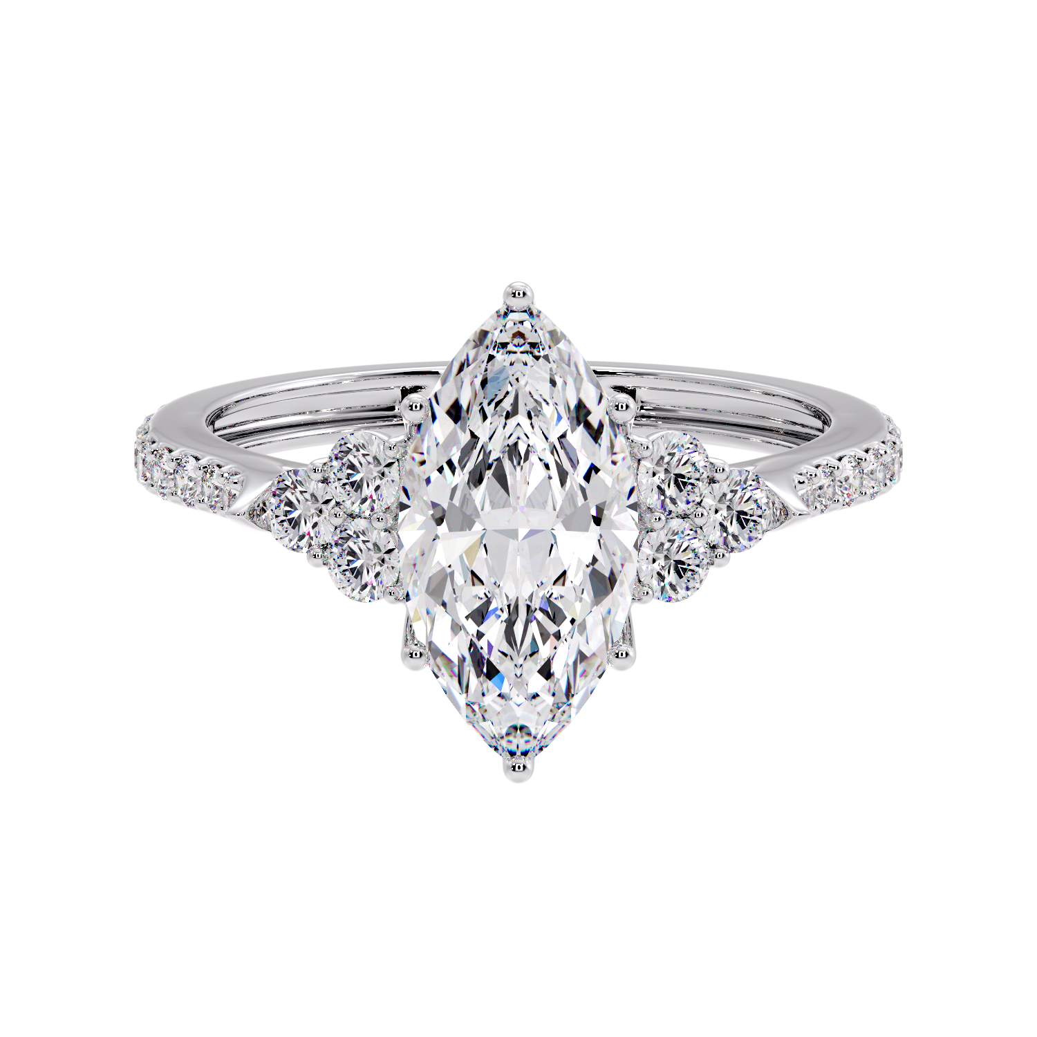 MARQUISE AND SIDE DIAMOND RING