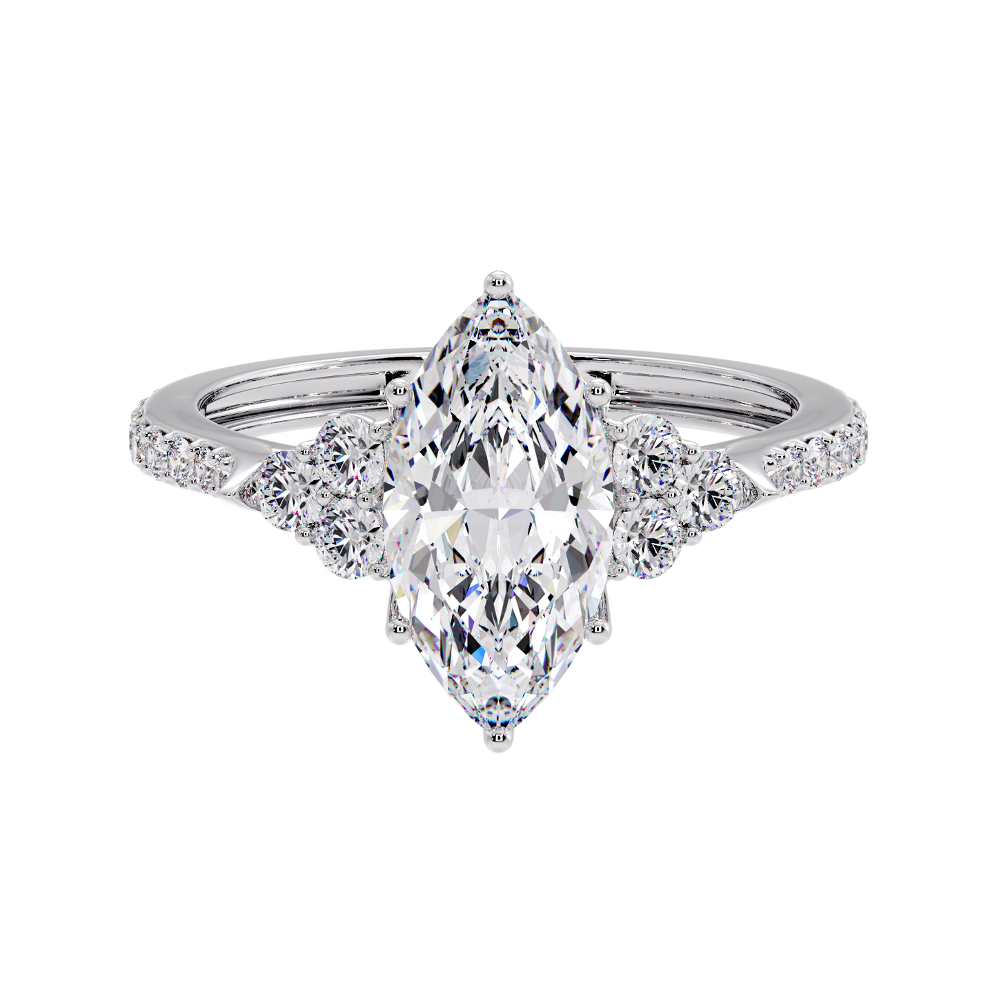 MARQUISE AND SIDE DIAMOND RING