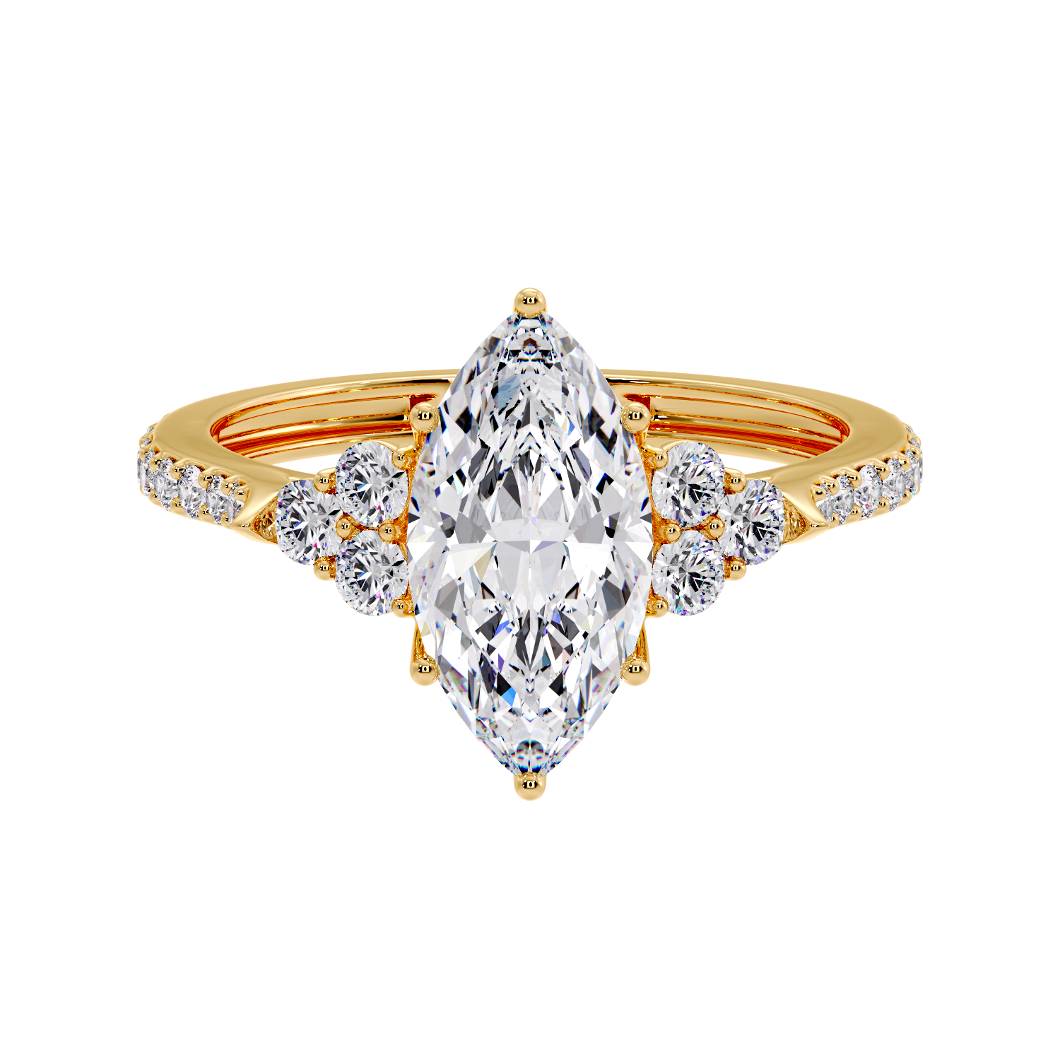 MARQUISE AND SIDE DIAMOND RING