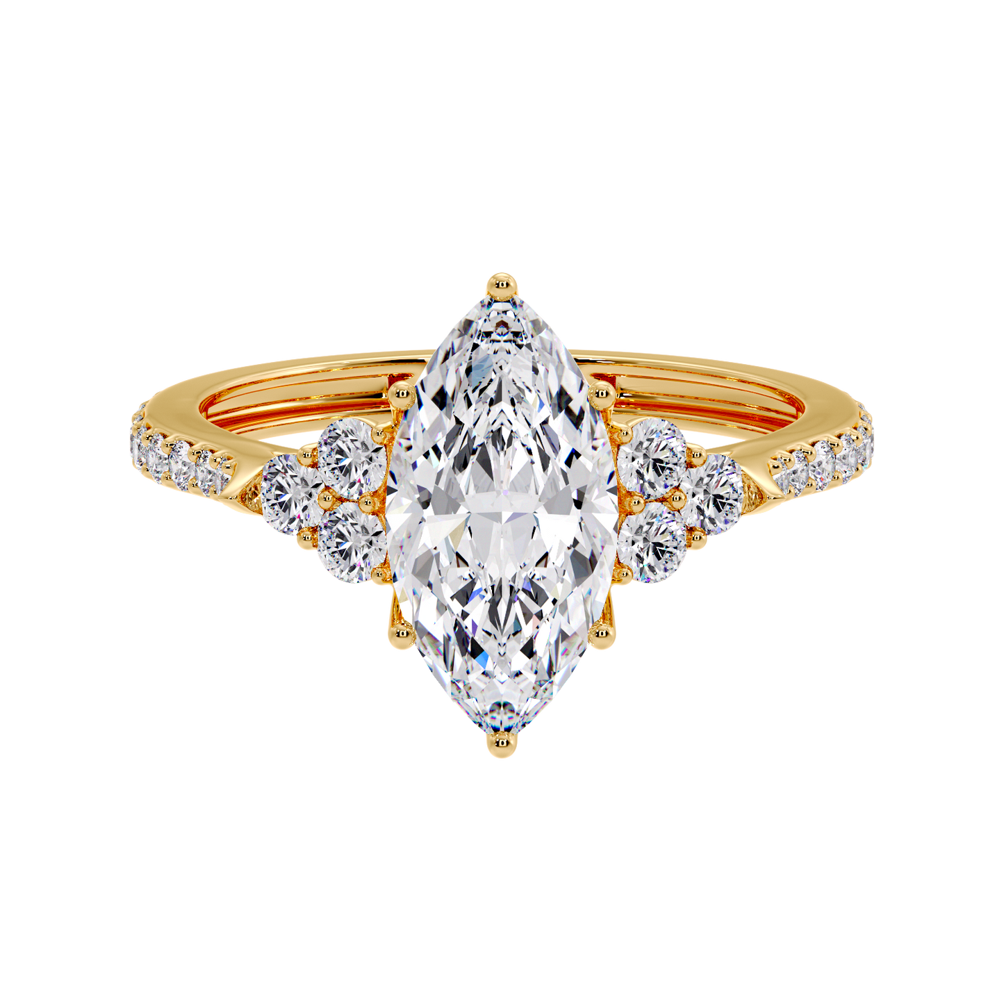MARQUISE AND SIDE DIAMOND RING