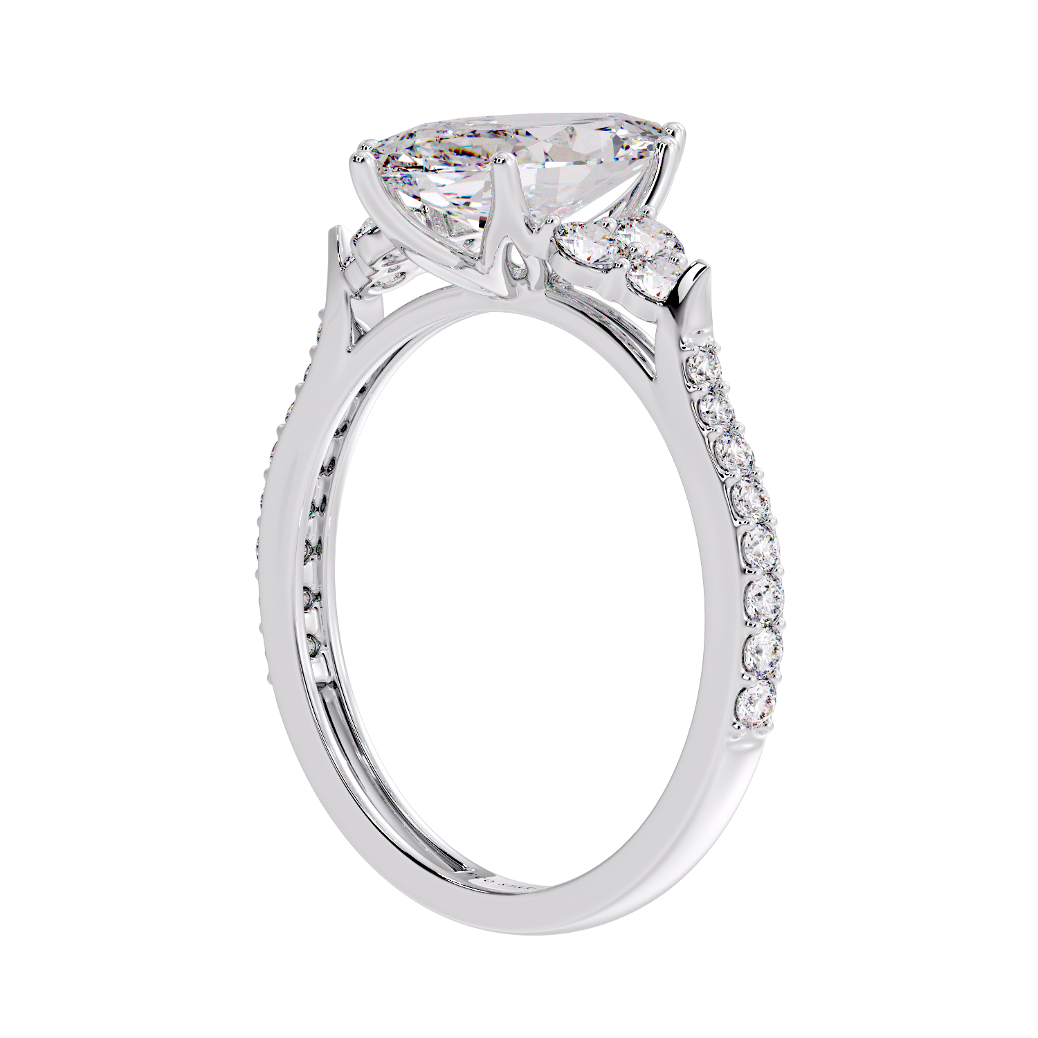 MARQUISE AND SIDE DIAMOND RING