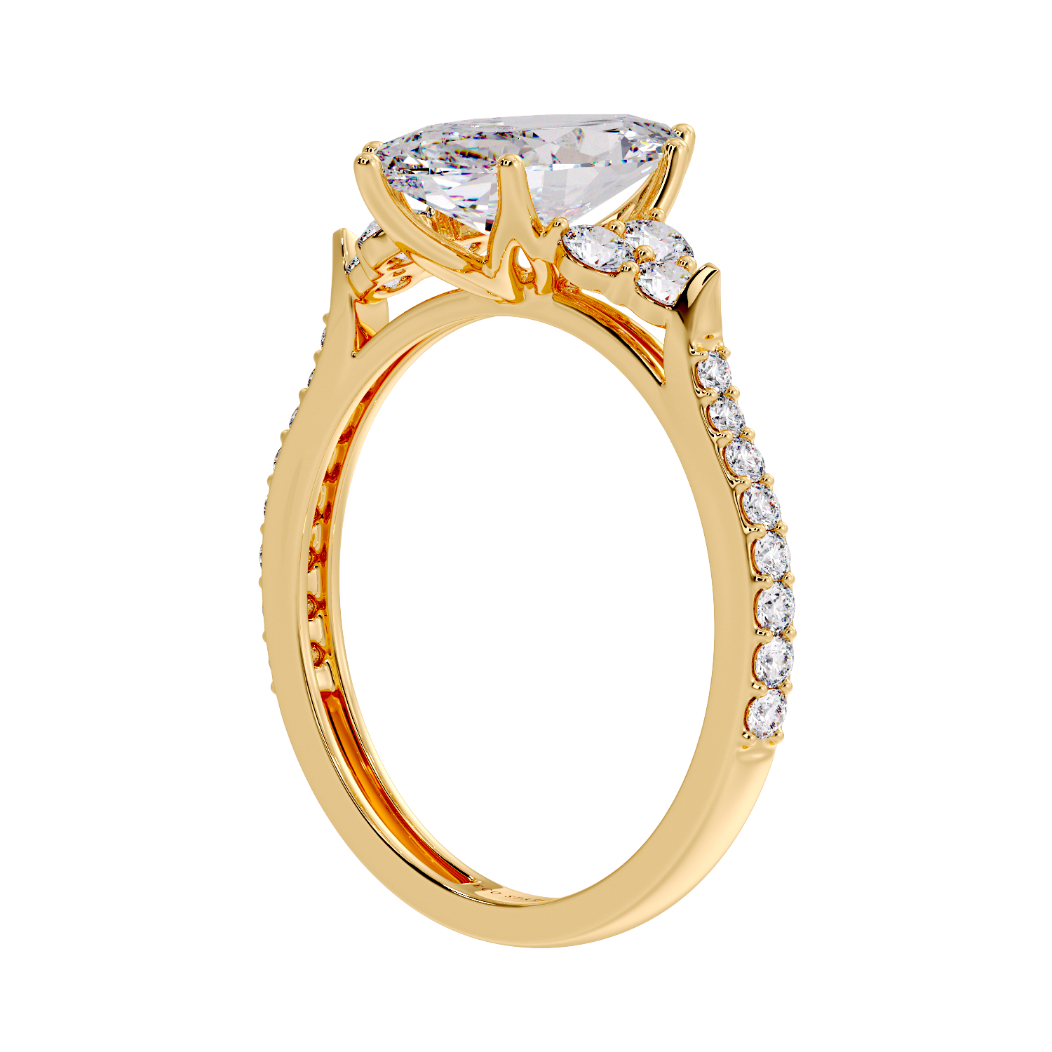 MARQUISE AND SIDE DIAMOND RING