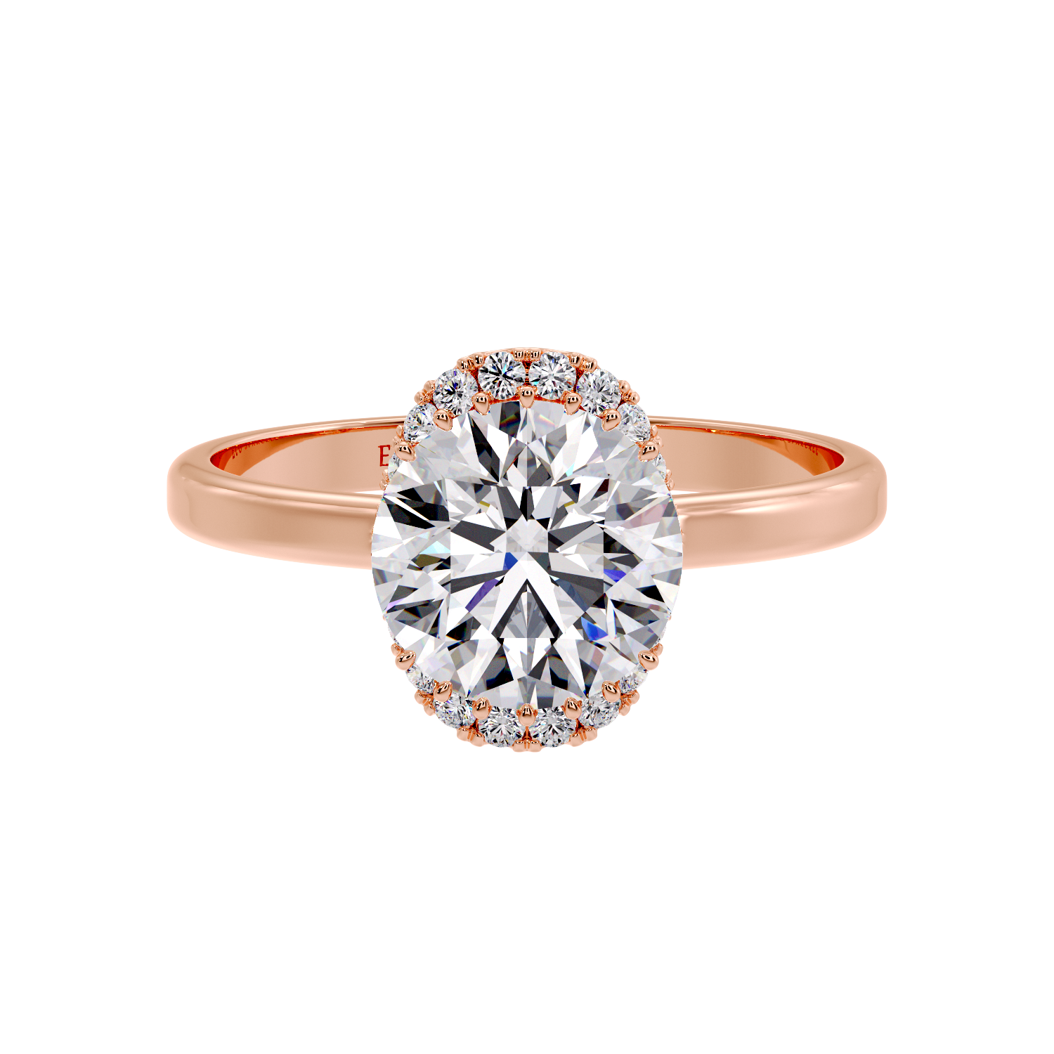 Oval Look Like Round Diamond Ring