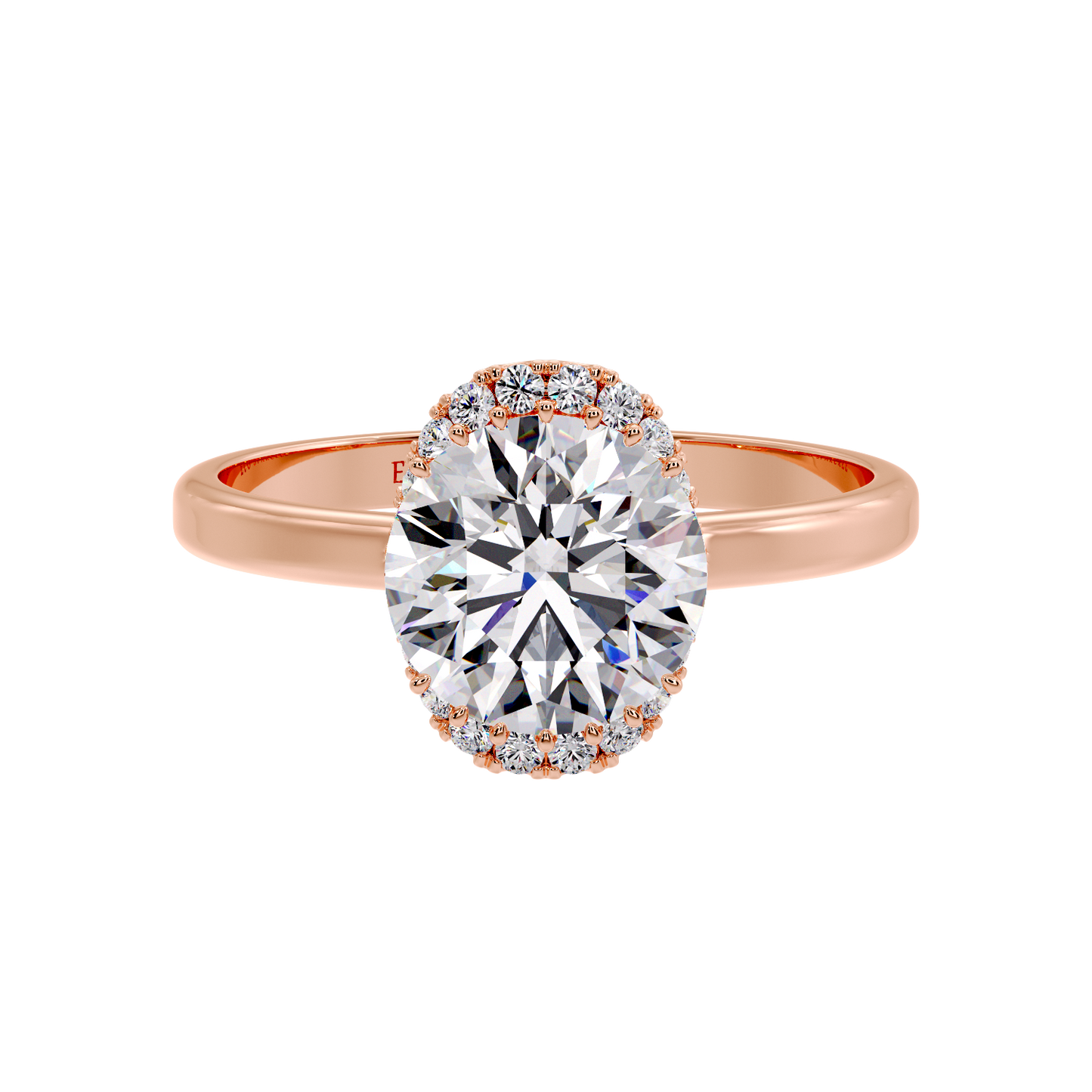Oval Look Like Round Diamond Ring