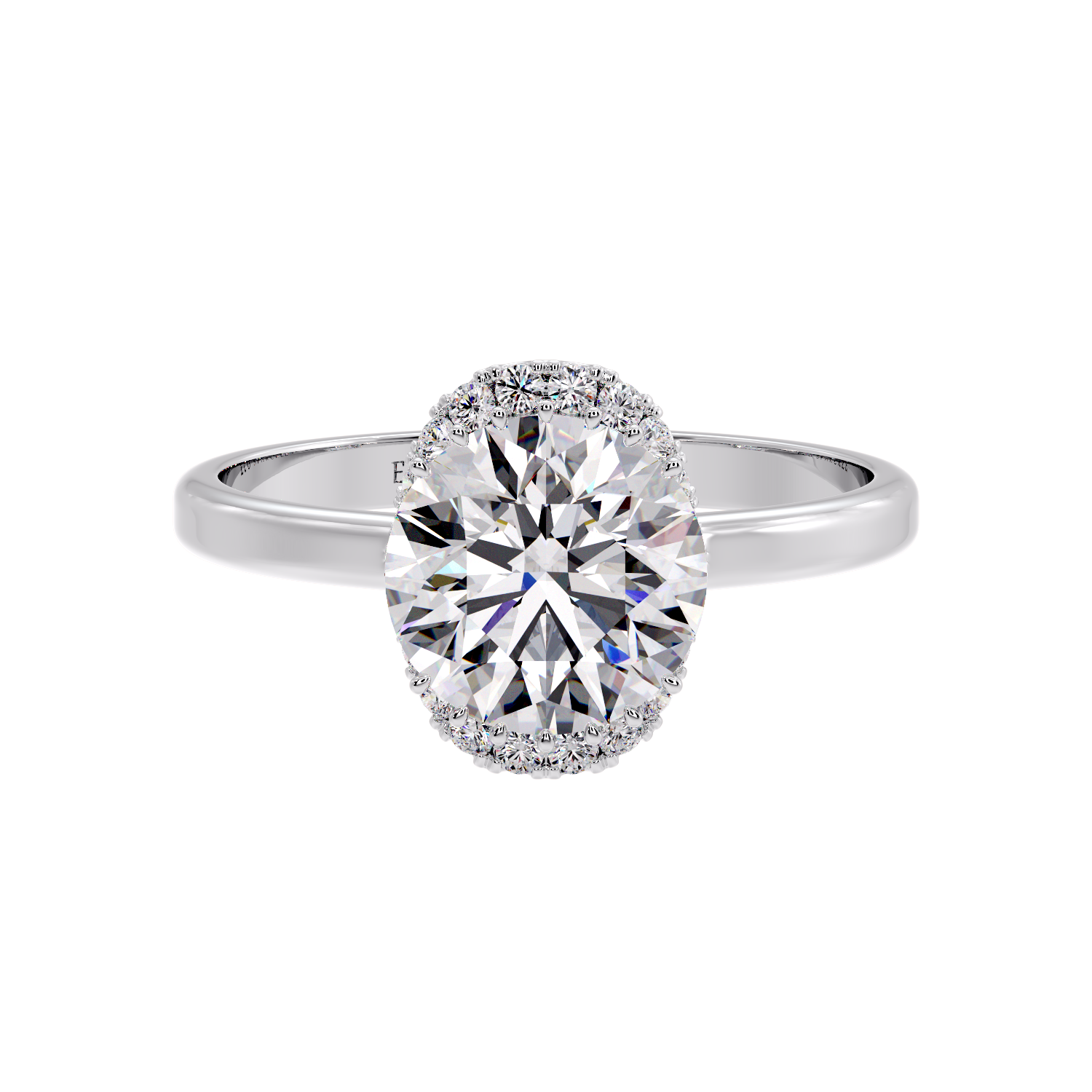 Oval Look Like Round Diamond Ring