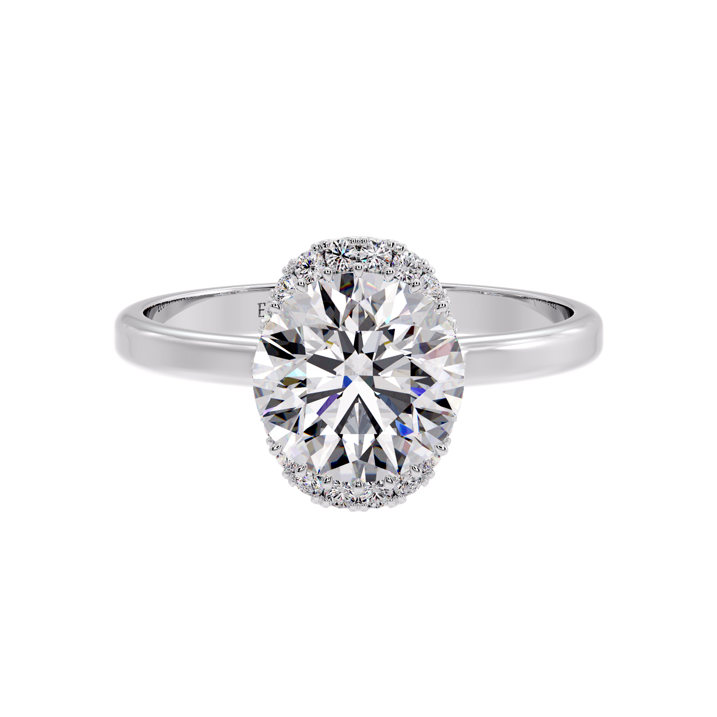 Oval Look Like Round Diamond Ring