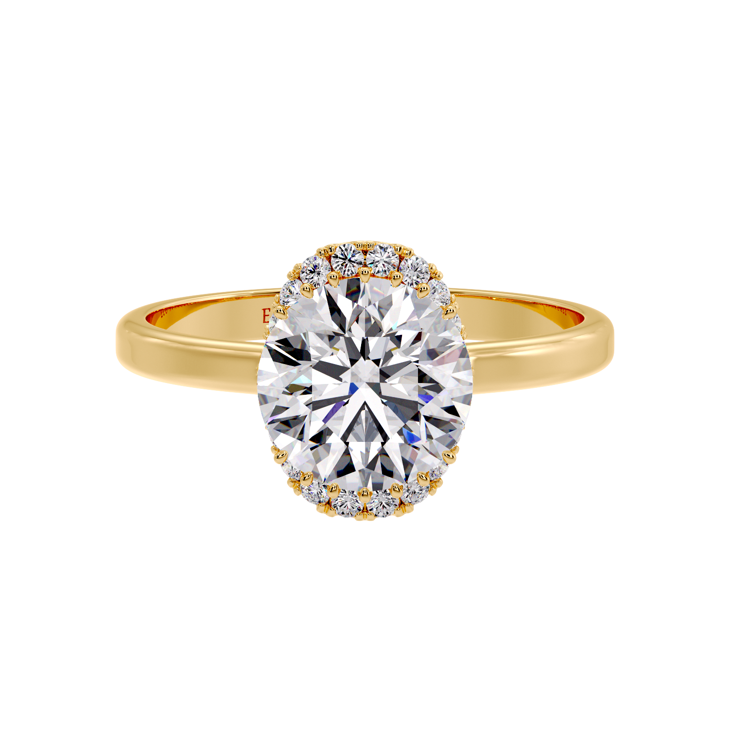 Oval Look Like Round Diamond Ring