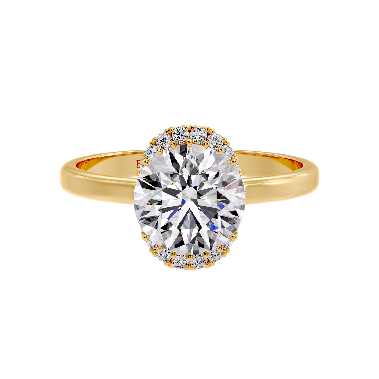 Oval Look Like Round Diamond Ring